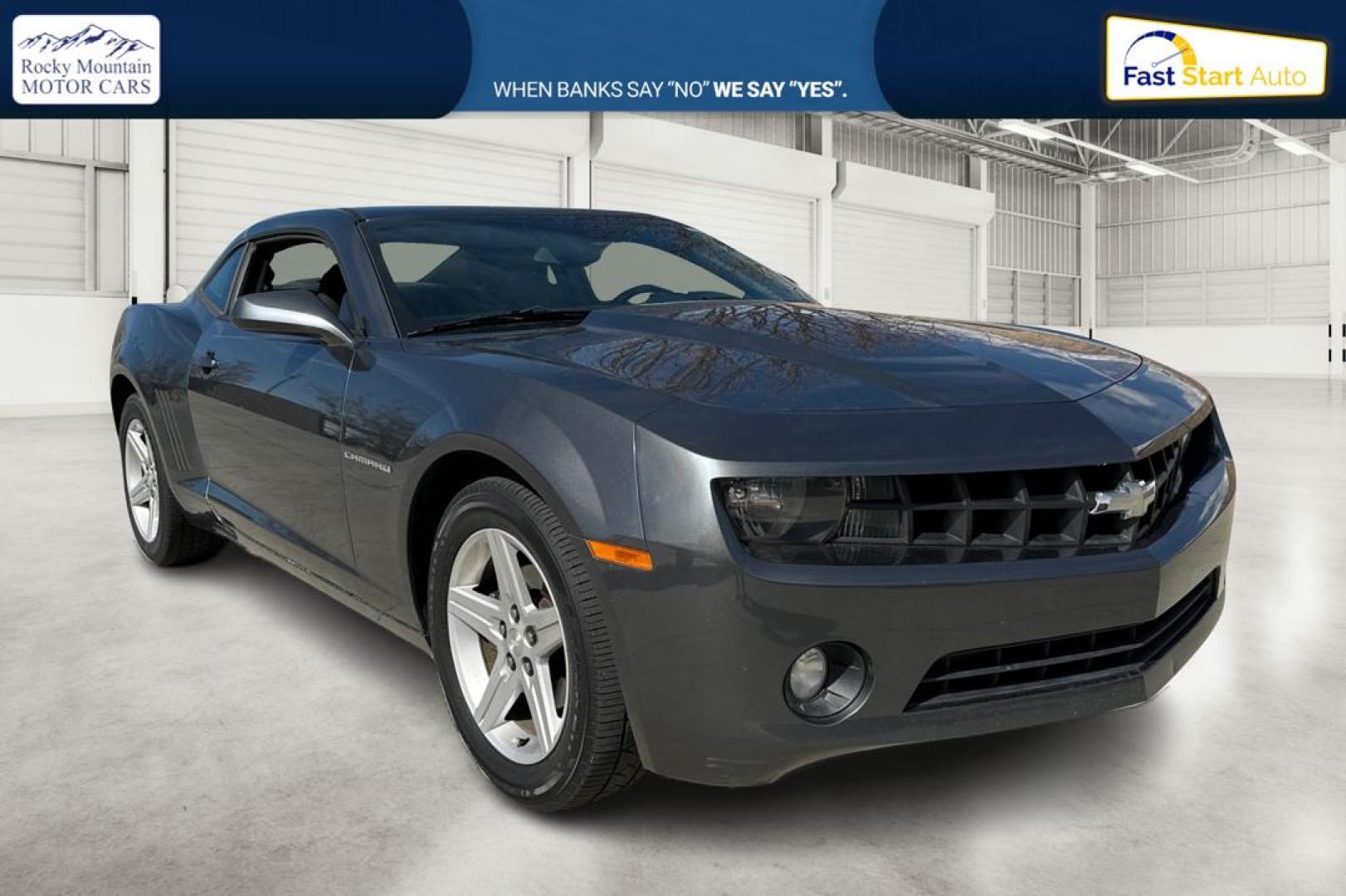 2010 Gray Chevrolet Camaro LT1 Coupe (2G1FB1EV9A9) with an 3.6L V6 DOHC 24V engine, Automatic, 6-Spd w/Overdrive and TAPshift transmission, located at 767 S State Road, Pleasant Grove, UT, 84062, (801) 785-1058, 40.354839, -111.736687 - Photo#0