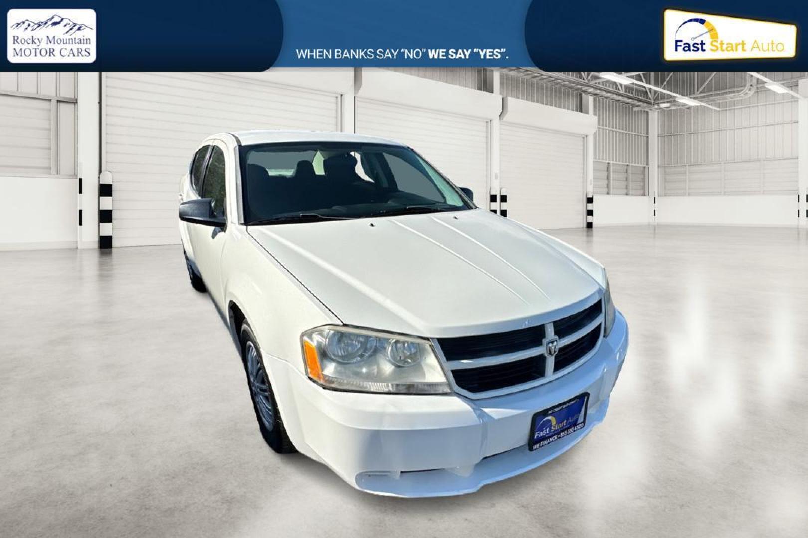 2010 White Dodge Avenger SXT (1B3CC4FB9AN) with an 2.4L L4 DOHC 16V engine, 4-Speed Automatic transmission, located at 767 S State Road, Pleasant Grove, UT, 84062, (801) 785-1058, 40.354839, -111.736687 - Photo#0