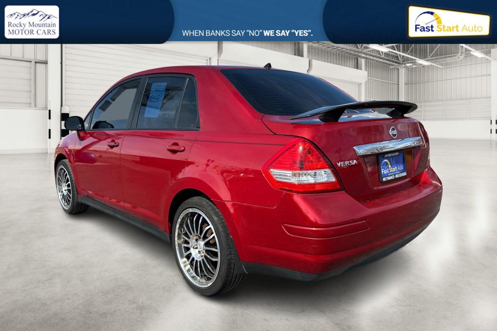 2010 Red Nissan Versa 1.8 S Sedan (3N1BC1AP2AL) with an 1.8L L4 DOHC 16V engine, Automatic, 4-Spd w/Overdrive transmission, located at 7755 State Street, Midvale, UT, 84047, (801) 753-9063, 40.610329, -111.890656 - Photo#5