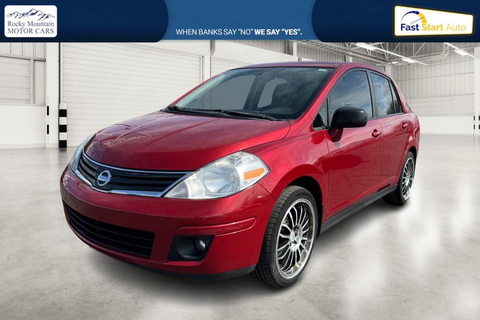 2010 Red Nissan Versa 1.8 S Sedan (3N1BC1AP2AL) with an 1.8L L4 DOHC 16V engine, Automatic, 4-Spd w/Overdrive transmission, located at 7755 State Street, Midvale, UT, 84047, (801) 753-9063, 40.610329, -111.890656 - Photo#8