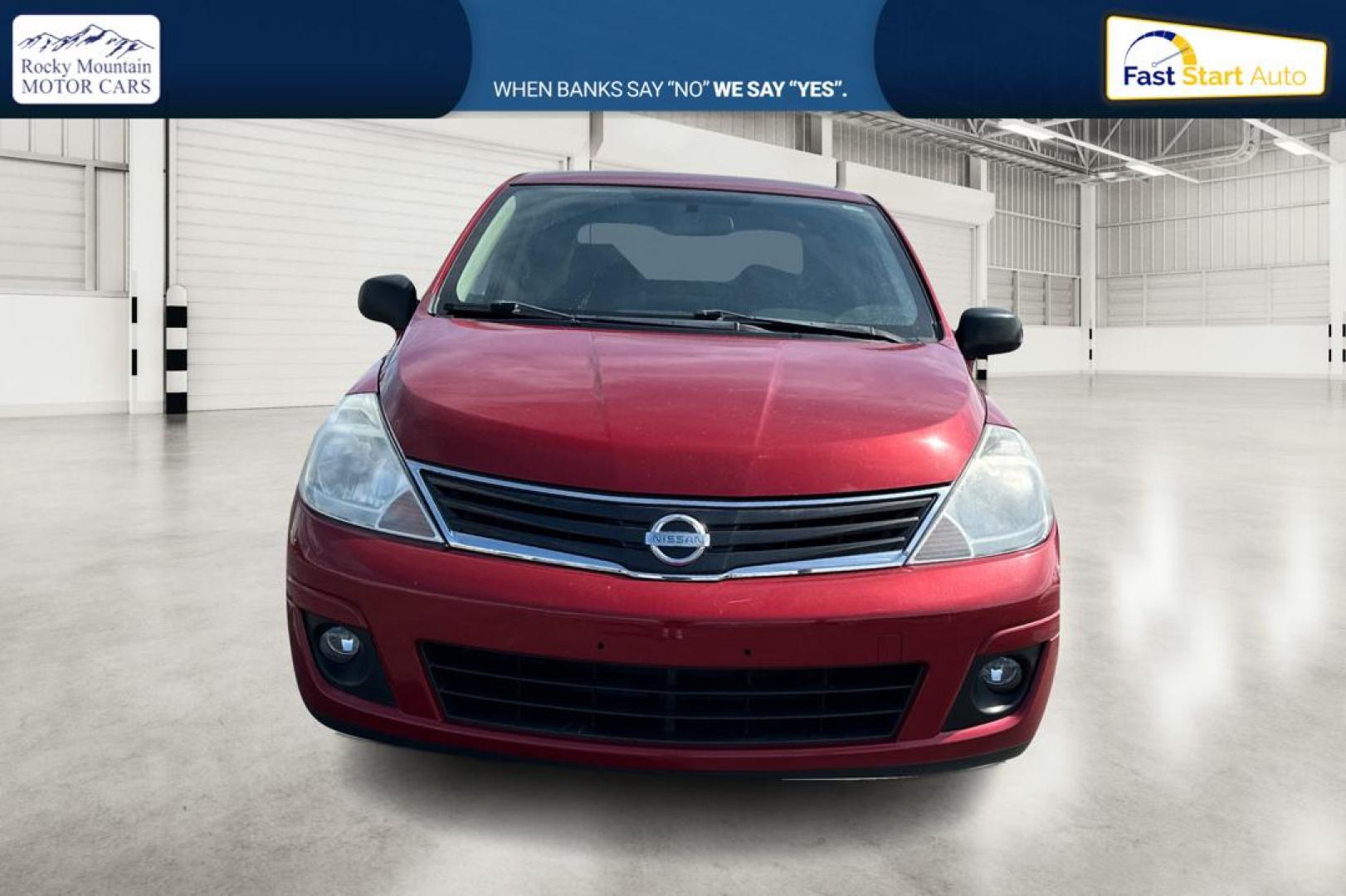2010 Red Nissan Versa 1.8 S Sedan (3N1BC1AP2AL) with an 1.8L L4 DOHC 16V engine, Automatic, 4-Spd w/Overdrive transmission, located at 7755 State Street, Midvale, UT, 84047, (801) 753-9063, 40.610329, -111.890656 - Photo#9