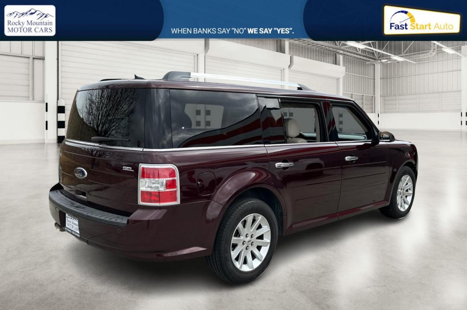 2011 Purple Ford Flex SEL FWD (2FMGK5CC4BB) with an 3.5L V6 DOHC 24V engine, 6-Speed Automatic Overdrive transmission, located at 767 S State Road, Pleasant Grove, UT, 84062, (801) 785-1058, 40.354839, -111.736687 - Photo#2