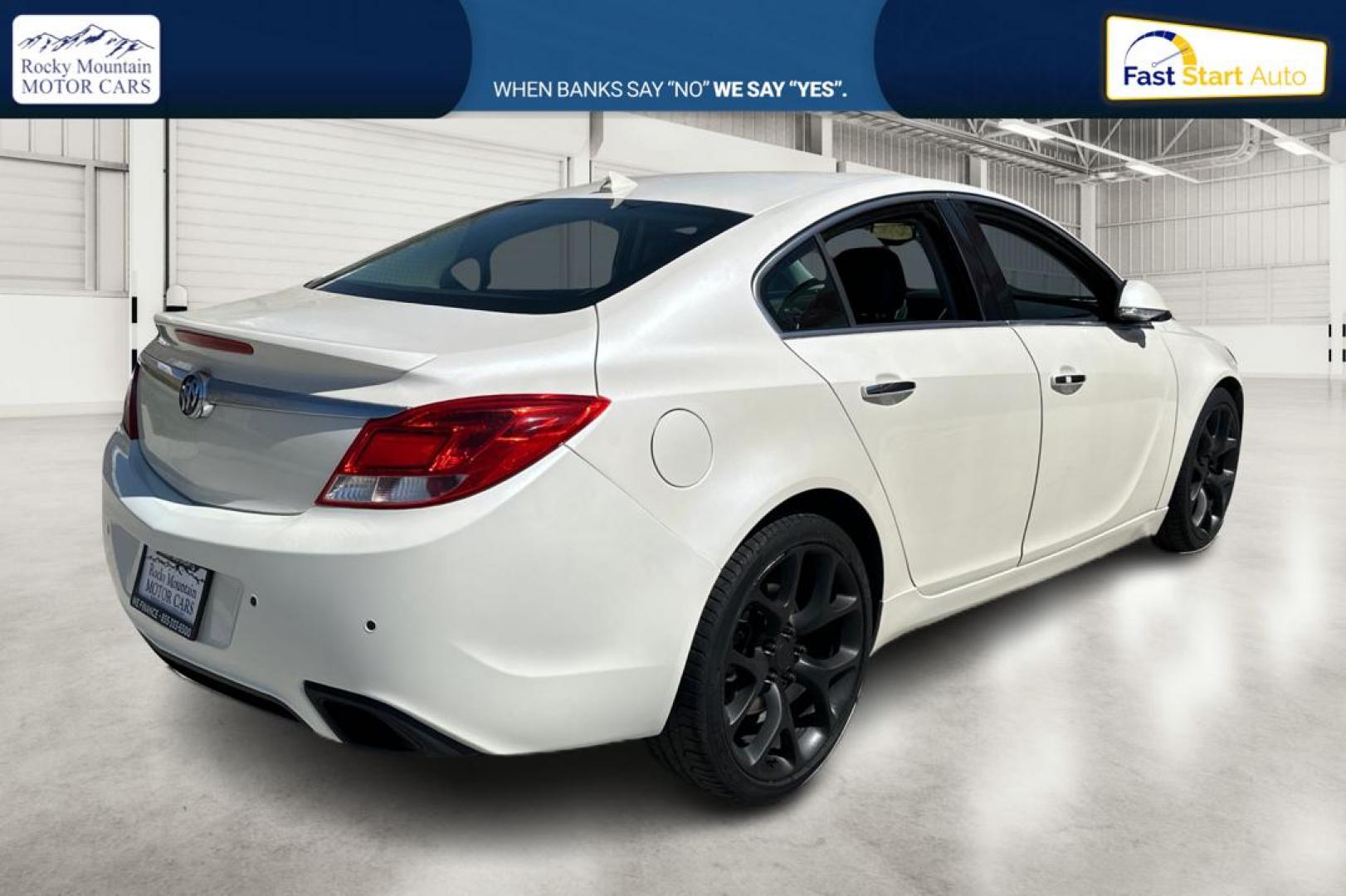 2012 White Buick Regal GS (2G4GV5GV1C9) with an 2.2L L4 DOHC 16V TURBO engine, Automatic, 6-Spd w/Overdrive and Shift Control transmission, located at 767 S State Road, Pleasant Grove, UT, 84062, (801) 785-1058, 40.354839, -111.736687 - Photo#2