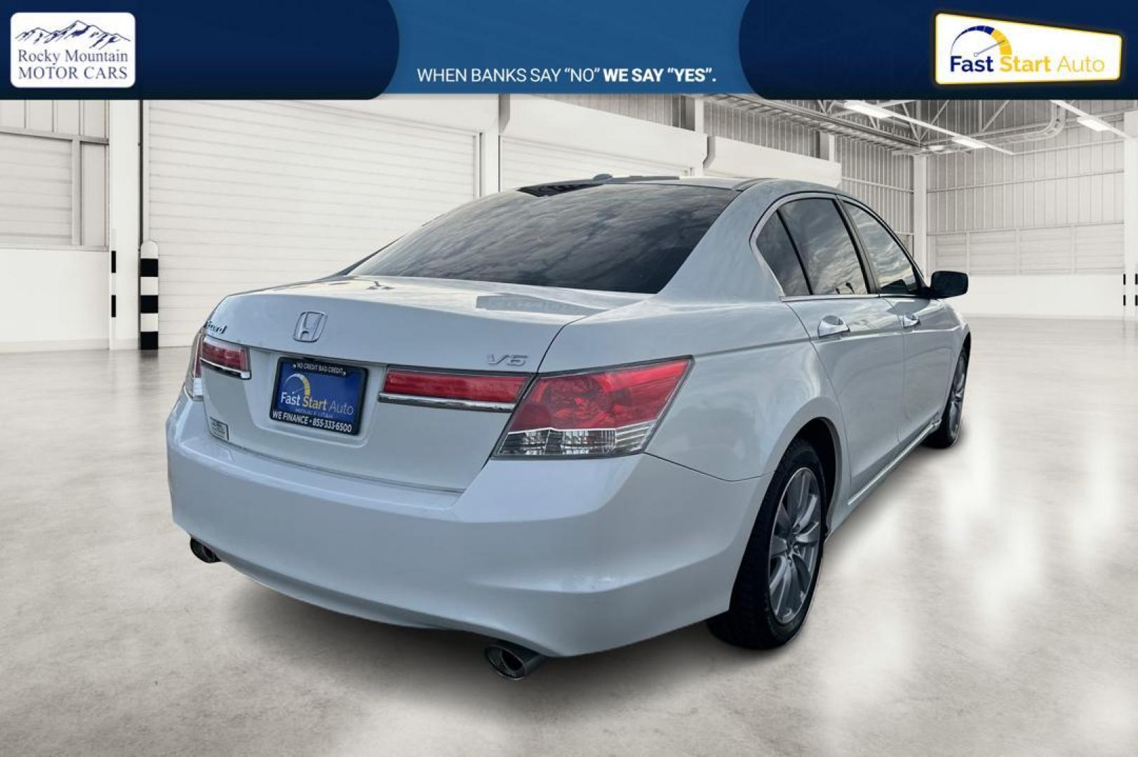 2012 White Honda Accord EX-L V6 Sedan AT (1HGCP3F88CA) with an 3.5L V6 SOHC 24V engine, 5-Speed Automatic transmission, located at 7755 State Street, Midvale, UT, 84047, (801) 753-9063, 40.610329, -111.890656 - Photo#2