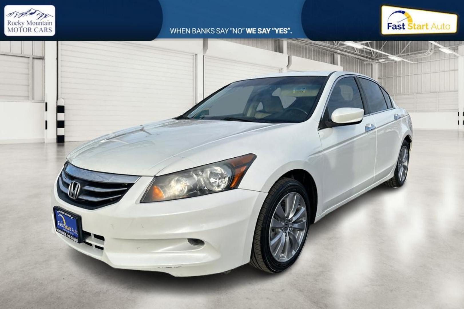 2012 White Honda Accord EX-L V6 Sedan AT (1HGCP3F88CA) with an 3.5L V6 SOHC 24V engine, 5-Speed Automatic transmission, located at 7755 State Street, Midvale, UT, 84047, (801) 753-9063, 40.610329, -111.890656 - Photo#8