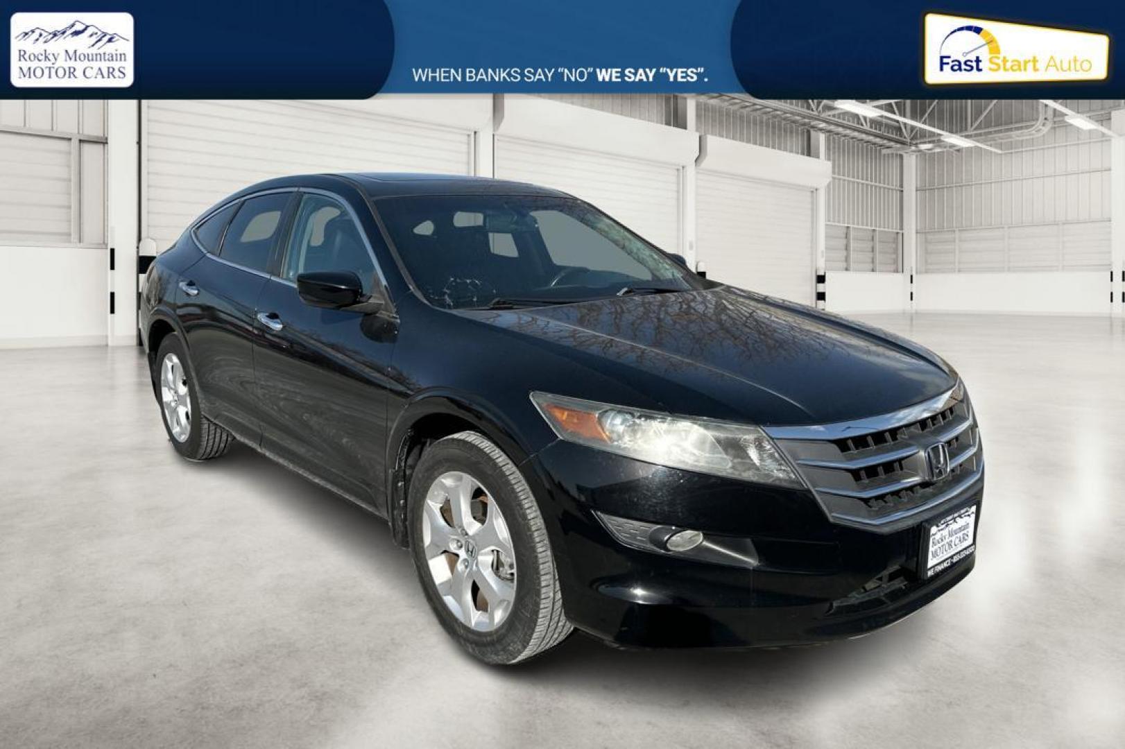 2012 Black Honda Accord Crosstour EX-L V-6 2WD w/ Navigation (5J6TF1H5XCL) with an 3.5L V6 SOHC 24V engine, 5-Speed Automatic transmission, located at 344 S Washington Blvd, Ogden, UT, 84404, (801) 399-1799, 41.255482, -111.970848 - Photo#0