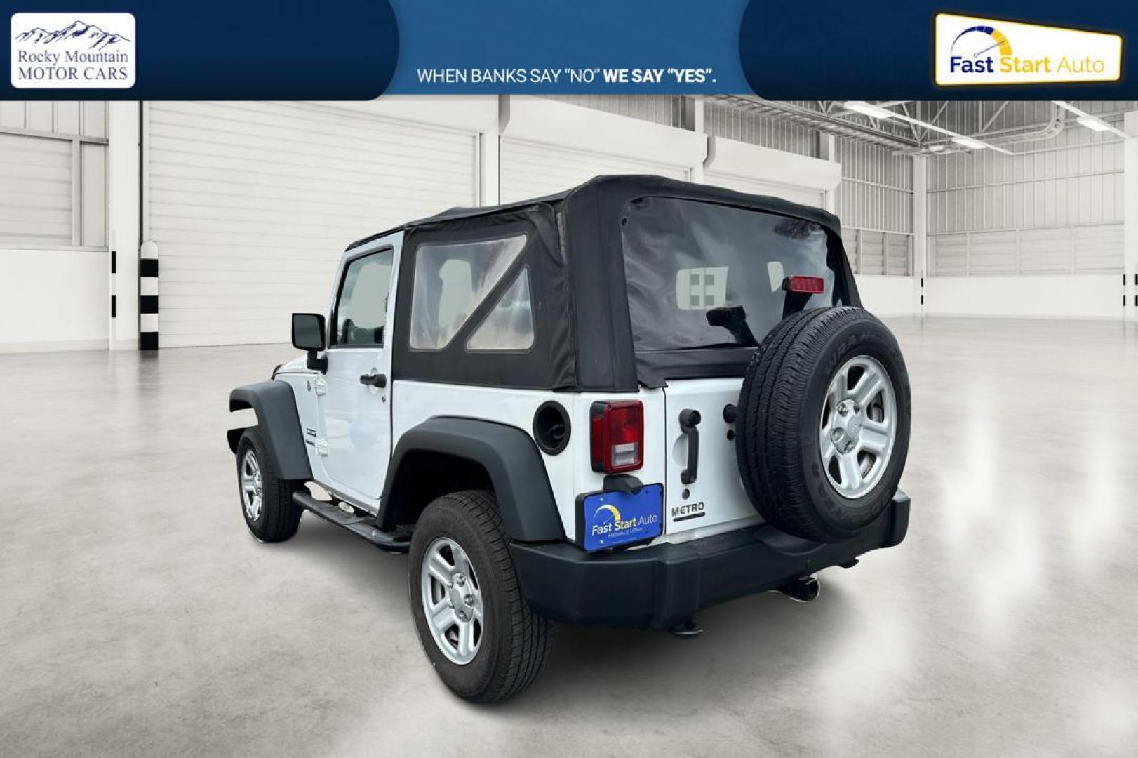 2012 White Jeep Wrangler Sport 4WD (1C4AJWAG0CL) with an 3.6L V6 DOHC 24V FFV engine, Automatic, 5-Spd transmission, located at 344 S Washington Blvd, Ogden, UT, 84404, (801) 399-1799, 41.255482, -111.970848 - Photo#5