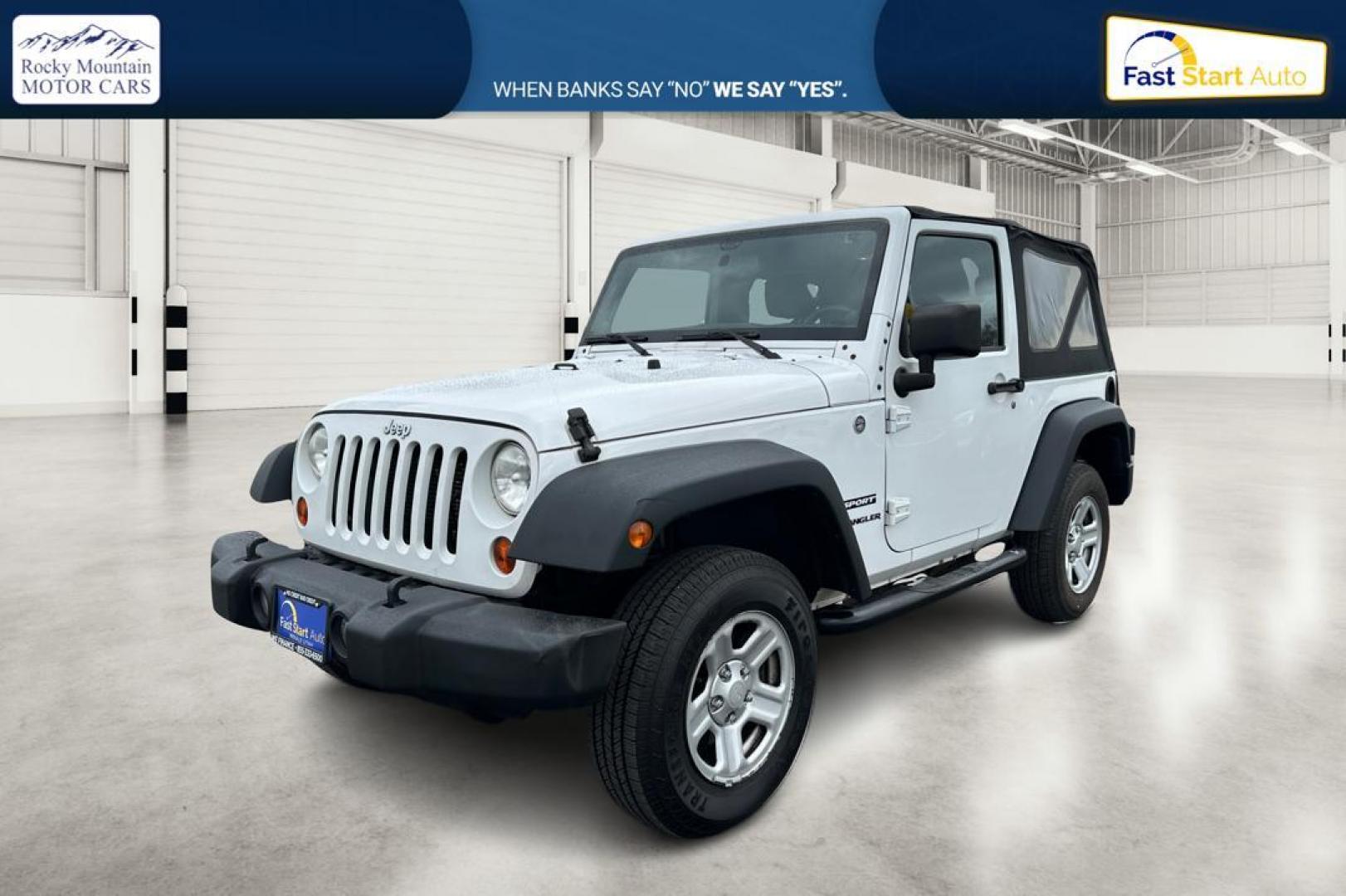 2012 White Jeep Wrangler Sport 4WD (1C4AJWAG0CL) with an 3.6L V6 DOHC 24V FFV engine, Automatic, 5-Spd transmission, located at 344 S Washington Blvd, Ogden, UT, 84404, (801) 399-1799, 41.255482, -111.970848 - Photo#8