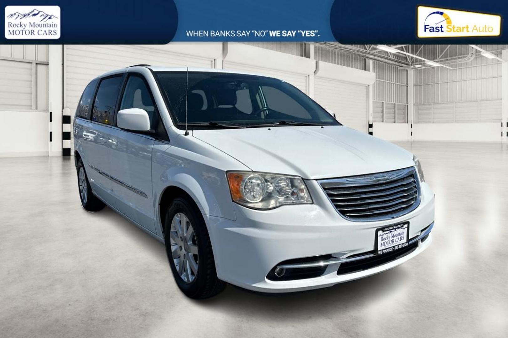 2013 White Chrysler Town and Country Touring (2C4RC1BG4DR) with an 3.6L V6 DOHC 24V engine, 6-Speed Automatic transmission, located at 7755 State Street, Midvale, UT, 84047, (801) 753-9063, 40.610329, -111.890656 - Photo#0