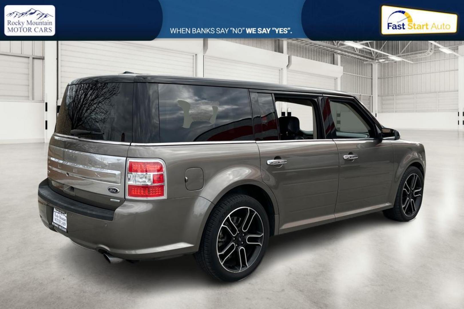 2013 Gray Ford Flex Limited AWD (2FMHK6DT0DB) with an 3.5L V6 DOHC 24V engine, 6-Speed Automatic Overdrive transmission, located at 7755 State Street, Midvale, UT, 84047, (801) 753-9063, 40.610329, -111.890656 - Photo#2