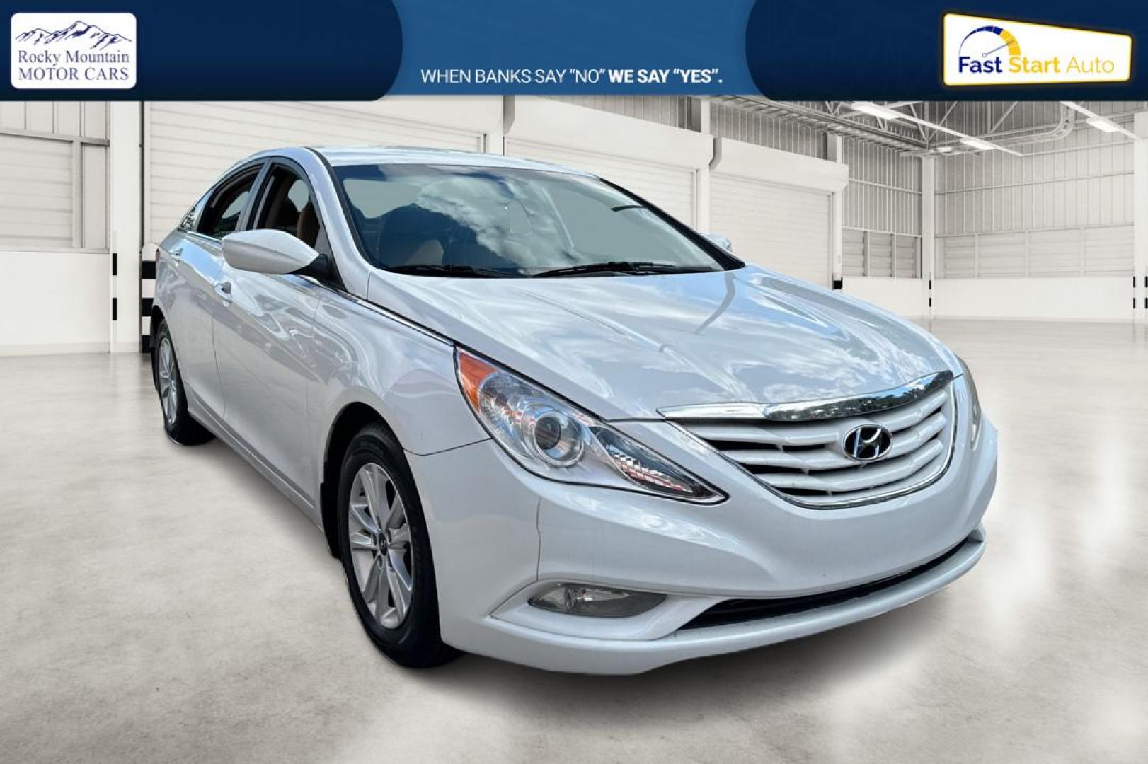2013 White Hyundai Sonata GLS (5NPEB4AC4DH) with an 2.4L L4 DOHC 16V engine, 6-Speed Automatic transmission, located at 767 S State Road, Pleasant Grove, UT, 84062, (801) 785-1058, 40.354839, -111.736687 - Photo#0