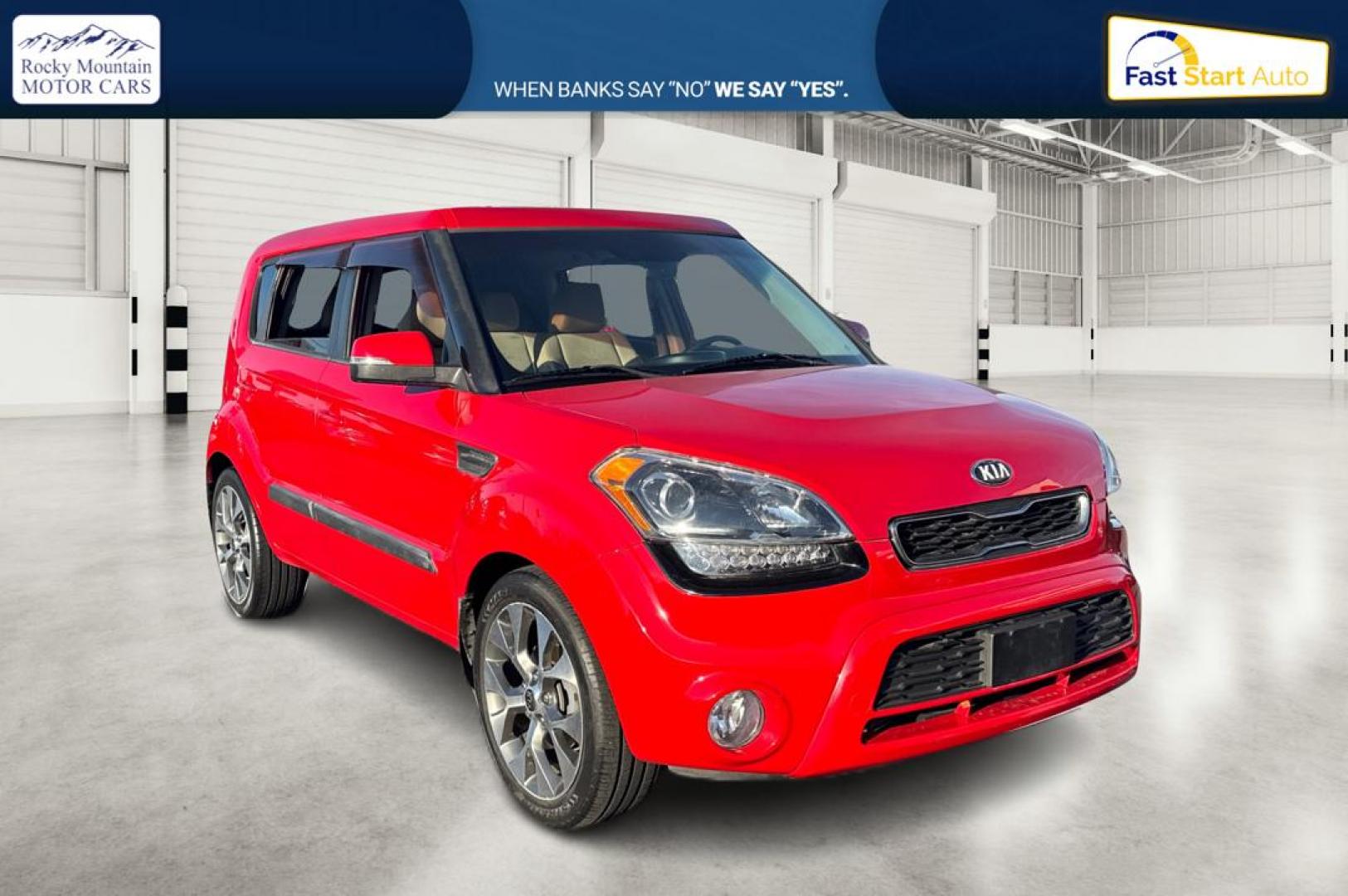 2013 Red Kia Soul ! (KNDJT2A69D7) with an 2.0L L4 DOHC 16V engine, Automatic, 6-Spd transmission, located at 7755 State Street, Midvale, UT, 84047, (801) 753-9063, 40.610329, -111.890656 - Photo#0