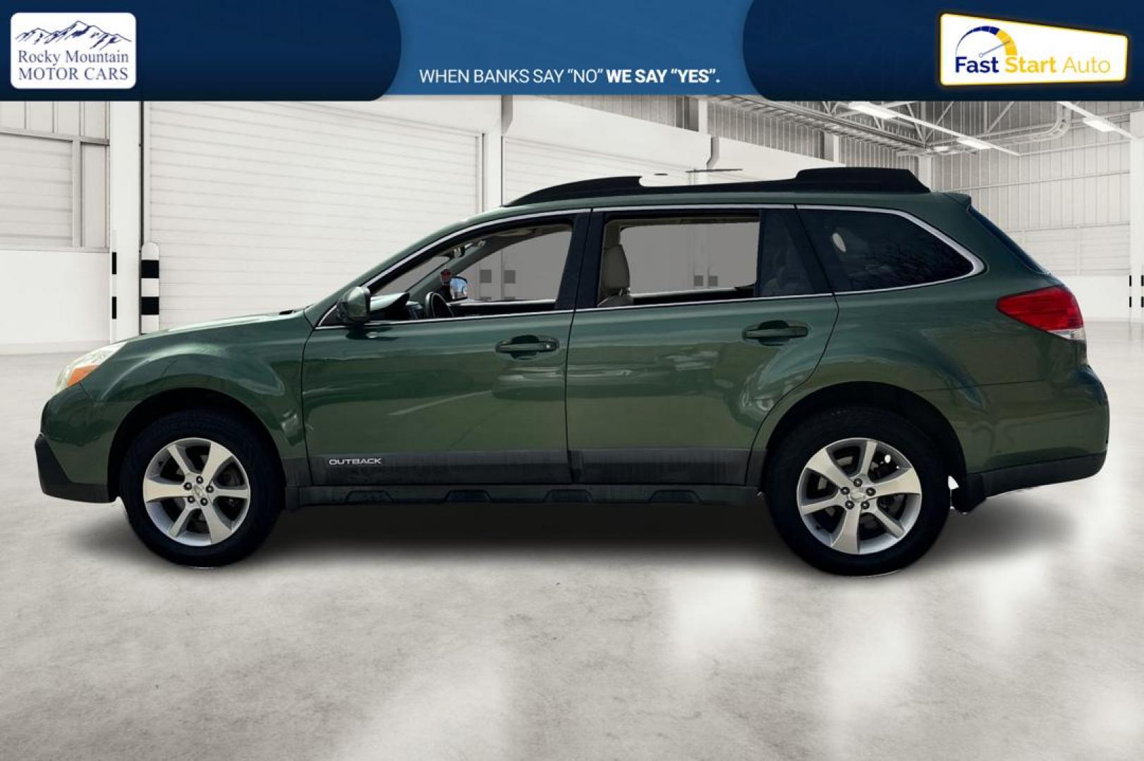2013 Green Subaru Outback 2.5i Limited (4S4BRBKC6D3) with an 2.5L H4 DOHC 16V engine, Automatic, CVT w/Manual Mode transmission, located at 767 S State Road, Pleasant Grove, UT, 84062, (801) 785-1058, 40.354839, -111.736687 - Photo#6