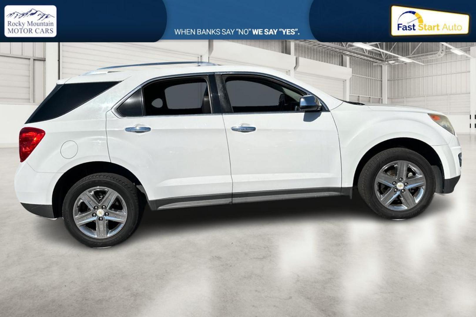 2014 White Chevrolet Equinox LTZ 2WD (2GNALDEK3E6) with an 2.4L L4 DOHC 16V engine, 6-Speed Automatic transmission, located at 7755 State Street, Midvale, UT, 84047, (801) 753-9063, 40.610329, -111.890656 - Photo#1