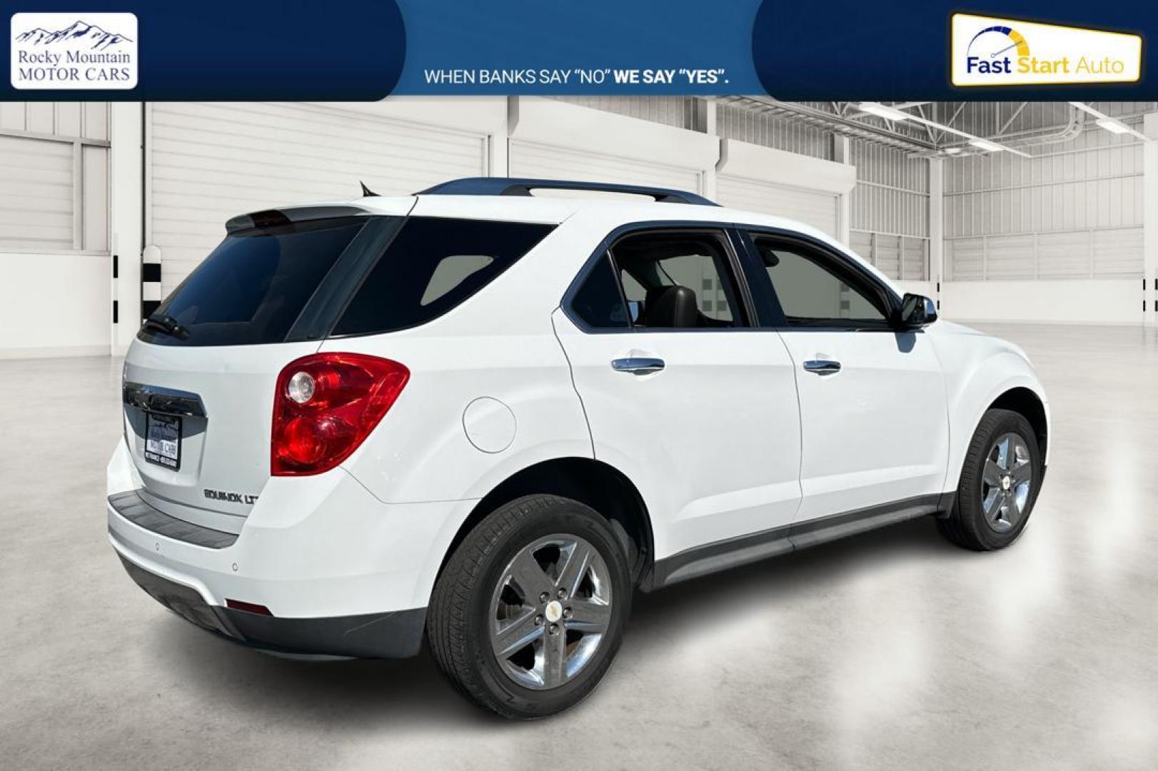 2014 White Chevrolet Equinox LTZ 2WD (2GNALDEK3E6) with an 2.4L L4 DOHC 16V engine, 6-Speed Automatic transmission, located at 7755 State Street, Midvale, UT, 84047, (801) 753-9063, 40.610329, -111.890656 - Photo#2