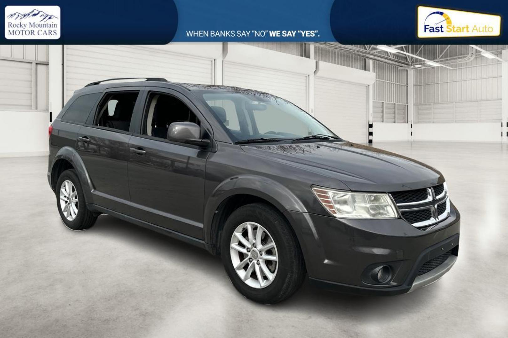 2014 Gray Dodge Journey SXT (3C4PDCBB6ET) with an 2.4L L6 DOHC 16V engine, 4-Speed Automatic transmission, located at 7755 State Street, Midvale, UT, 84047, (801) 753-9063, 40.610329, -111.890656 - Photo#0