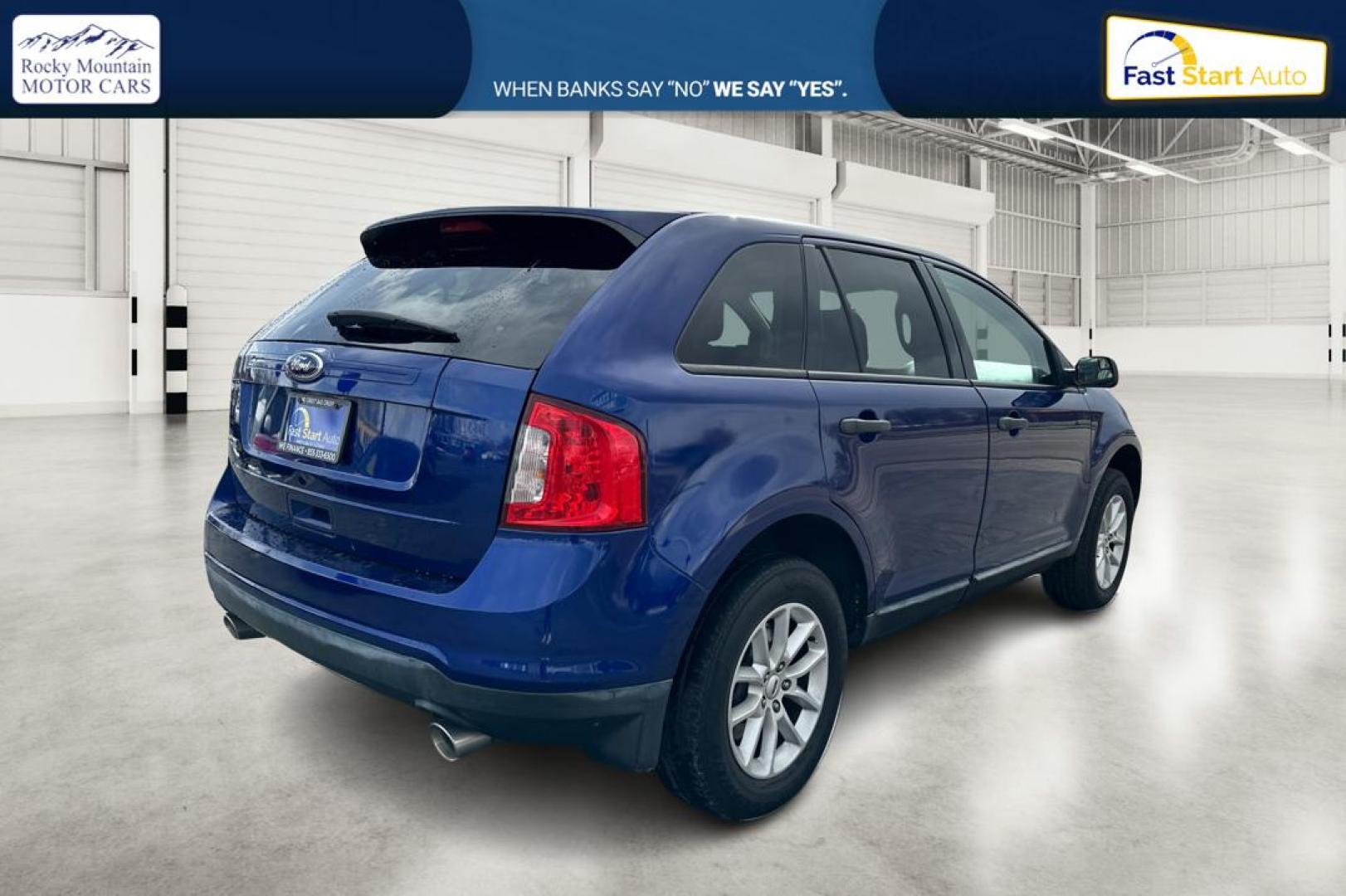 2014 Blue Ford Edge SE FWD (2FMDK3GC1EB) with an 3.5L V6 DOHC 24V engine, 6-Speed Automatic transmission, located at 7755 State Street, Midvale, UT, 84047, (801) 753-9063, 40.610329, -111.890656 - Photo#2