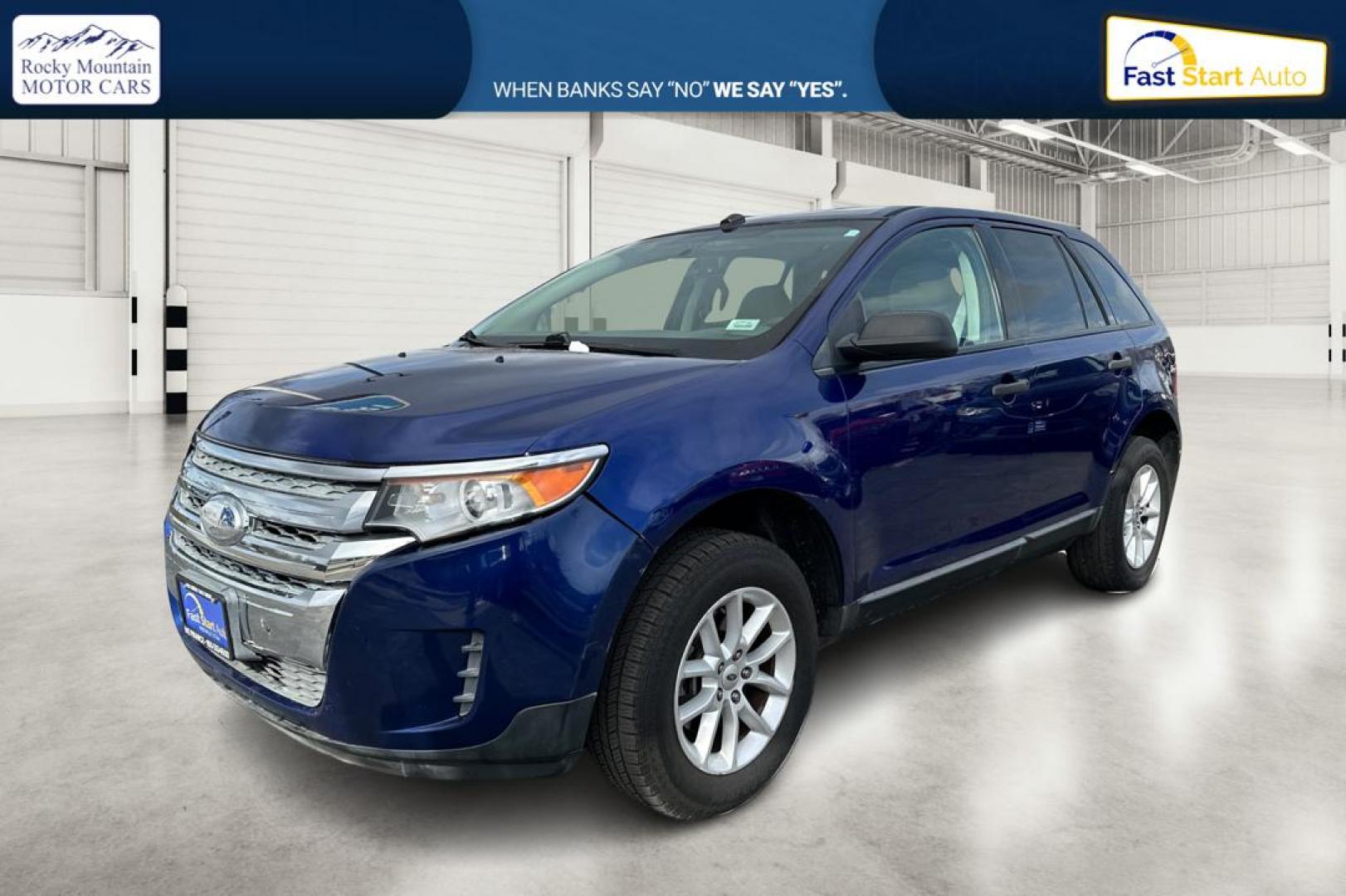 2014 Blue Ford Edge SE FWD (2FMDK3GC1EB) with an 3.5L V6 DOHC 24V engine, 6-Speed Automatic transmission, located at 7755 State Street, Midvale, UT, 84047, (801) 753-9063, 40.610329, -111.890656 - Photo#8