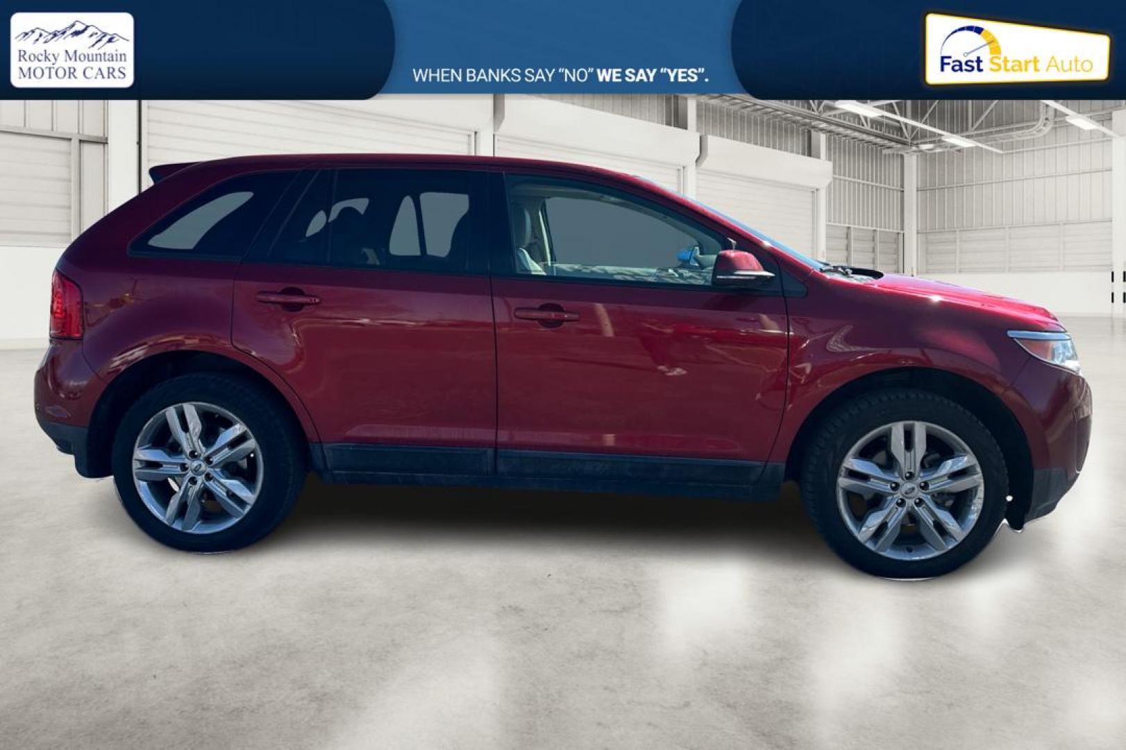 2014 Red Ford Edge SEL FWD (2FMDK3JC3EB) with an 3.5L V6 DOHC 24V engine, 6-Speed Automatic transmission, located at 7755 State Street, Midvale, UT, 84047, (801) 753-9063, 40.610329, -111.890656 - Photo#1