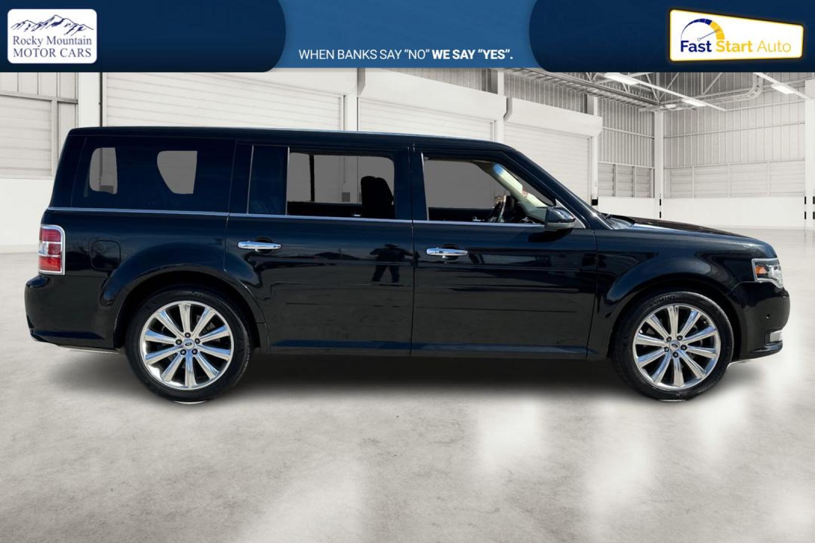 2014 Black Ford Flex Limited FWD (2FMGK5D87EB) with an 3.5L V6 DOHC 24V engine, 6-Speed Automatic Overdrive transmission, located at 767 S State Road, Pleasant Grove, UT, 84062, (801) 785-1058, 40.354839, -111.736687 - Photo#1