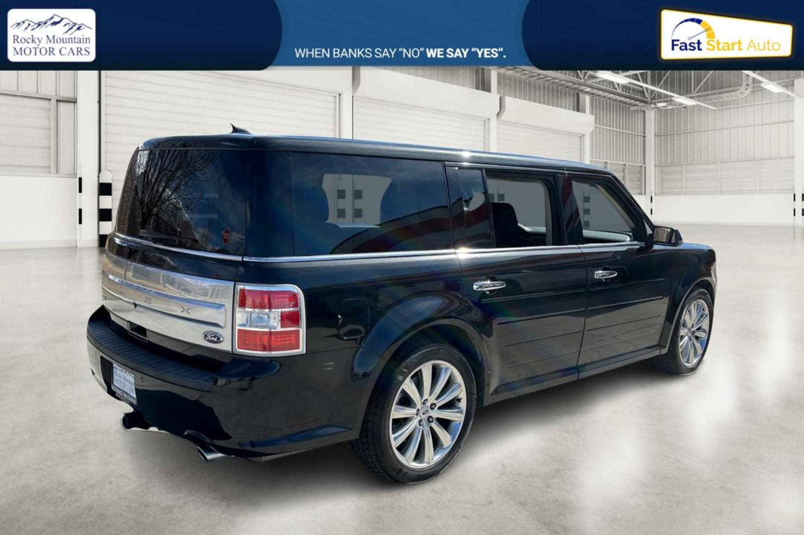 2014 Black Ford Flex Limited FWD (2FMGK5D87EB) with an 3.5L V6 DOHC 24V engine, 6-Speed Automatic Overdrive transmission, located at 767 S State Road, Pleasant Grove, UT, 84062, (801) 785-1058, 40.354839, -111.736687 - Photo#2