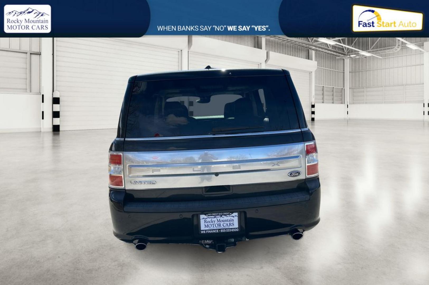 2014 Black Ford Flex Limited FWD (2FMGK5D87EB) with an 3.5L V6 DOHC 24V engine, 6-Speed Automatic Overdrive transmission, located at 767 S State Road, Pleasant Grove, UT, 84062, (801) 785-1058, 40.354839, -111.736687 - Photo#4