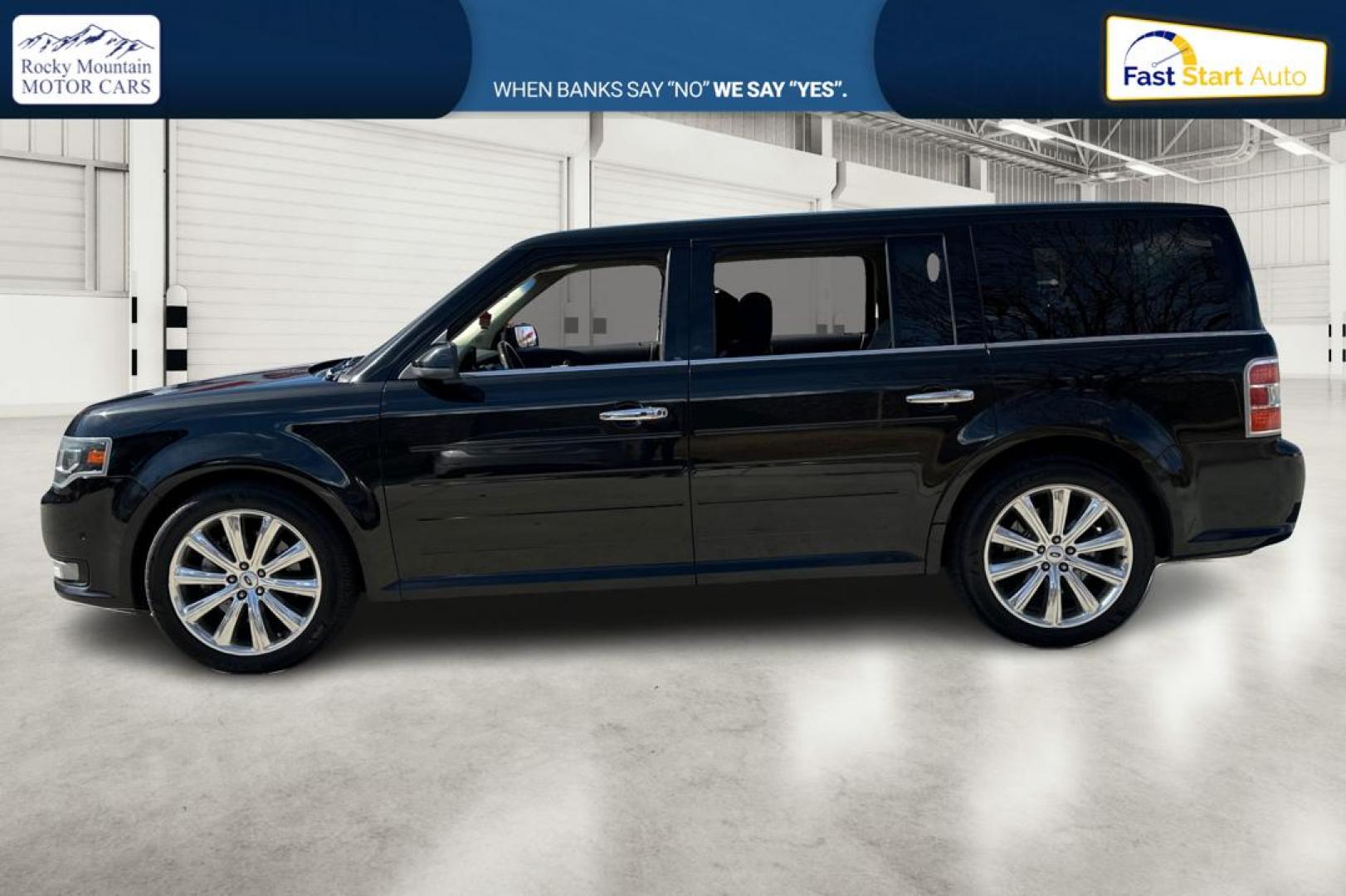 2014 Black Ford Flex Limited FWD (2FMGK5D87EB) with an 3.5L V6 DOHC 24V engine, 6-Speed Automatic Overdrive transmission, located at 767 S State Road, Pleasant Grove, UT, 84062, (801) 785-1058, 40.354839, -111.736687 - Photo#6