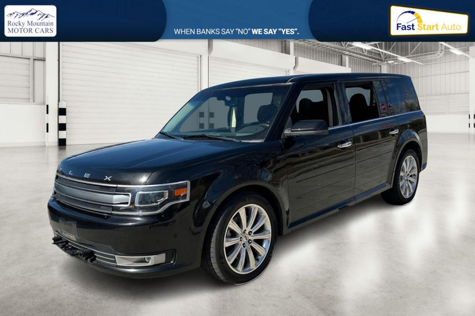 2014 Black Ford Flex Limited FWD (2FMGK5D87EB) with an 3.5L V6 DOHC 24V engine, 6-Speed Automatic Overdrive transmission, located at 767 S State Road, Pleasant Grove, UT, 84062, (801) 785-1058, 40.354839, -111.736687 - Photo#8