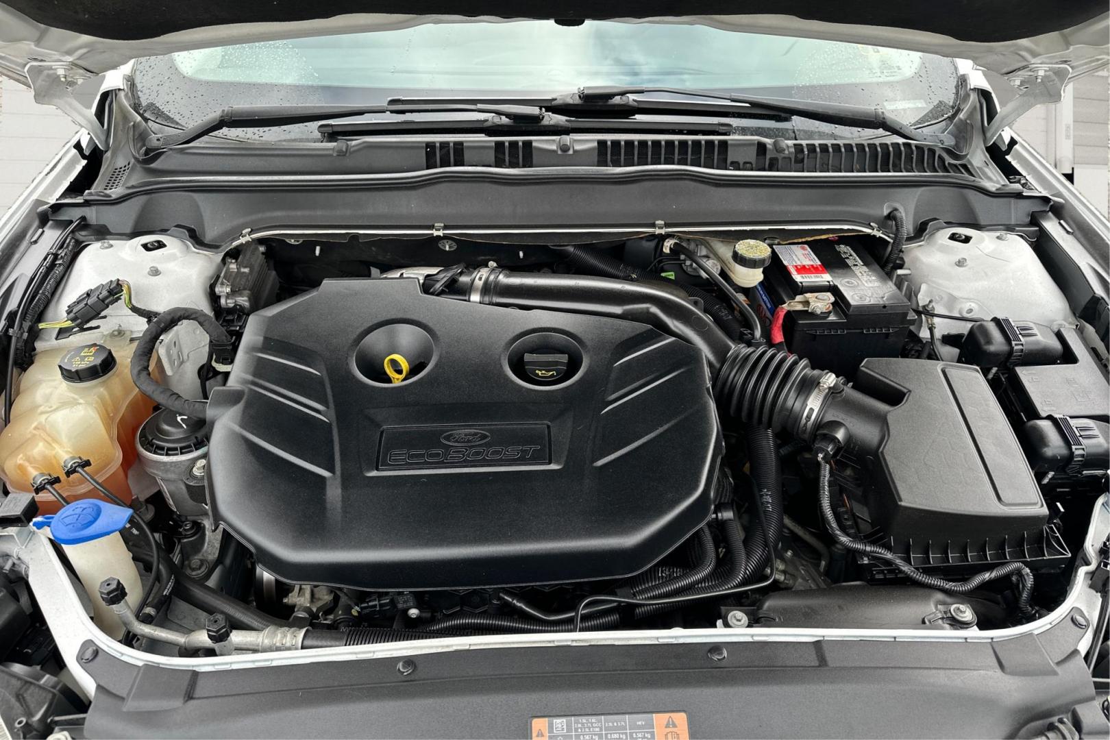 2014 White Ford Fusion Titanium (3FA6P0K93ER) with an 2.0L L4 DOHC 16V engine, Automatic, 6-Spd transmission, located at 7755 State Street, Midvale, UT, 84047, (801) 753-9063, 40.610329, -111.890656 - Photo#10