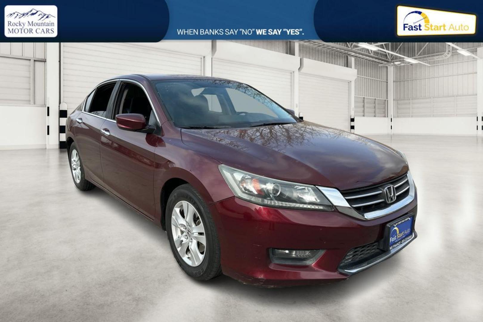 2014 Red Honda Accord Sport Sedan CVT (1HGCR2F5XEA) with an 2.4L L4 DOHC 16V engine, Continuously Variable Transmission transmission, located at 7755 State Street, Midvale, UT, 84047, (801) 753-9063, 40.610329, -111.890656 - Photo#0