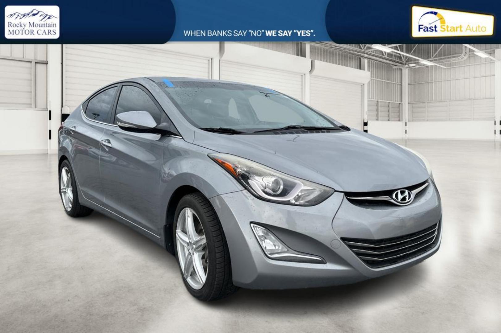 2014 Gray Hyundai Elantra GLS A/T (KMHDH4AH5EU) with an 2.0L L4 DOHC 16V engine, 6-Speed Automatic transmission, located at 767 S State Road, Pleasant Grove, UT, 84062, (801) 785-1058, 40.354839, -111.736687 - Photo#0