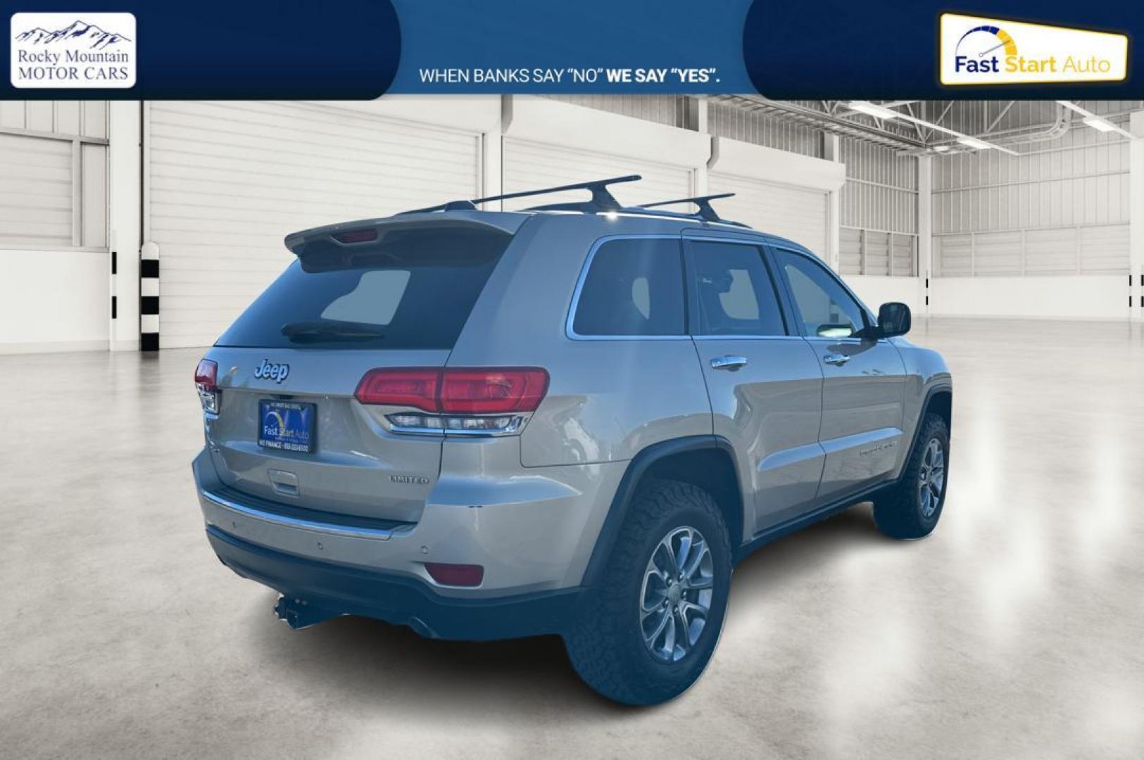 2014 Tan Jeep Grand Cherokee Limited 4WD (1C4RJFBG1EC) with an 3.6L V6 DOHC 24V engine, 5-Speed Automatic transmission, located at 7755 State Street, Midvale, UT, 84047, (801) 753-9063, 40.610329, -111.890656 - Photo#2