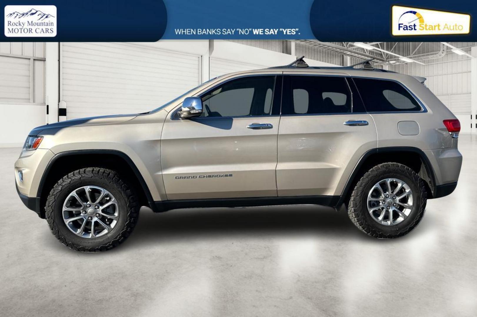 2014 Tan Jeep Grand Cherokee Limited 4WD (1C4RJFBG1EC) with an 3.6L V6 DOHC 24V engine, 5-Speed Automatic transmission, located at 7755 State Street, Midvale, UT, 84047, (801) 753-9063, 40.610329, -111.890656 - Photo#6