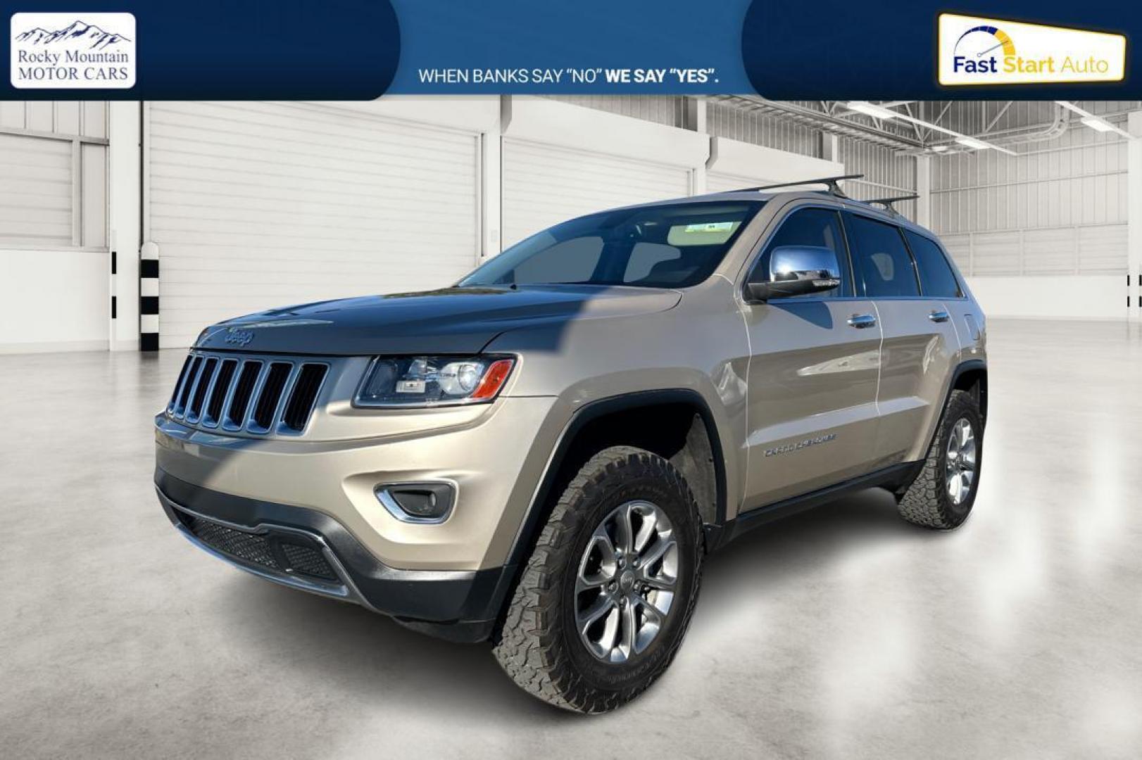 2014 Tan Jeep Grand Cherokee Limited 4WD (1C4RJFBG1EC) with an 3.6L V6 DOHC 24V engine, 5-Speed Automatic transmission, located at 7755 State Street, Midvale, UT, 84047, (801) 753-9063, 40.610329, -111.890656 - Photo#8