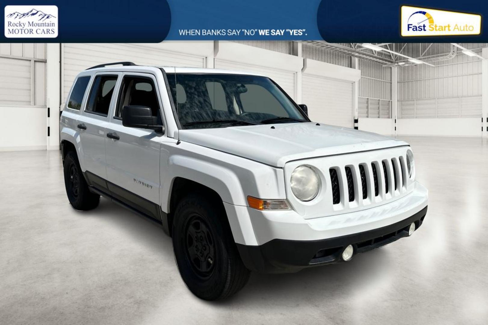 2014 White Jeep Patriot Sport 2WD (1C4NJPBA8ED) with an 2.0L L4 DOHC 16V engine, located at 767 S State Road, Pleasant Grove, UT, 84062, (801) 785-1058, 40.354839, -111.736687 - Photo#0
