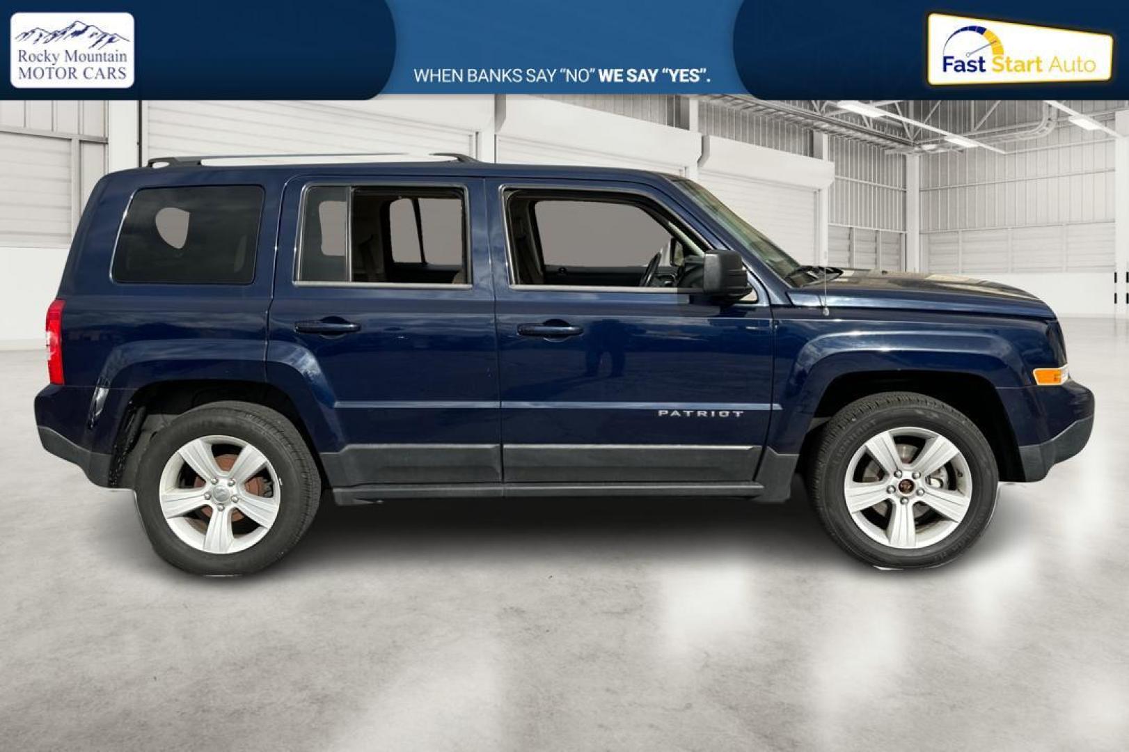 2014 Blue Jeep Patriot Latitude 2WD (1C4NJPFA5ED) with an 2.0L L4 DOHC 16V engine, Automatic, 6-Spd w/AutoStick transmission, located at 7755 State Street, Midvale, UT, 84047, (801) 753-9063, 40.610329, -111.890656 - Photo#1