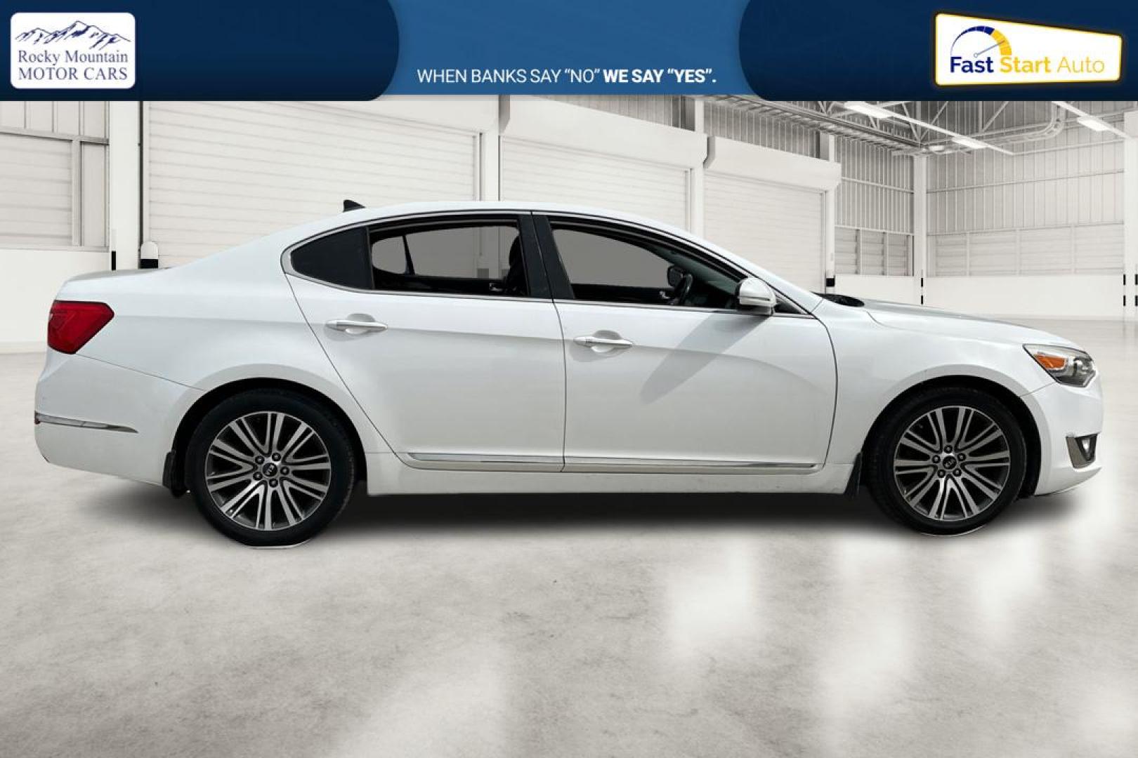 2014 White Kia Cadenza Sedan (KNALN4D78E5) with an 3.3L V6 DOHC 24V engine, 6-Speed Automatic transmission, located at 767 S State Road, Pleasant Grove, UT, 84062, (801) 785-1058, 40.354839, -111.736687 - Photo#1