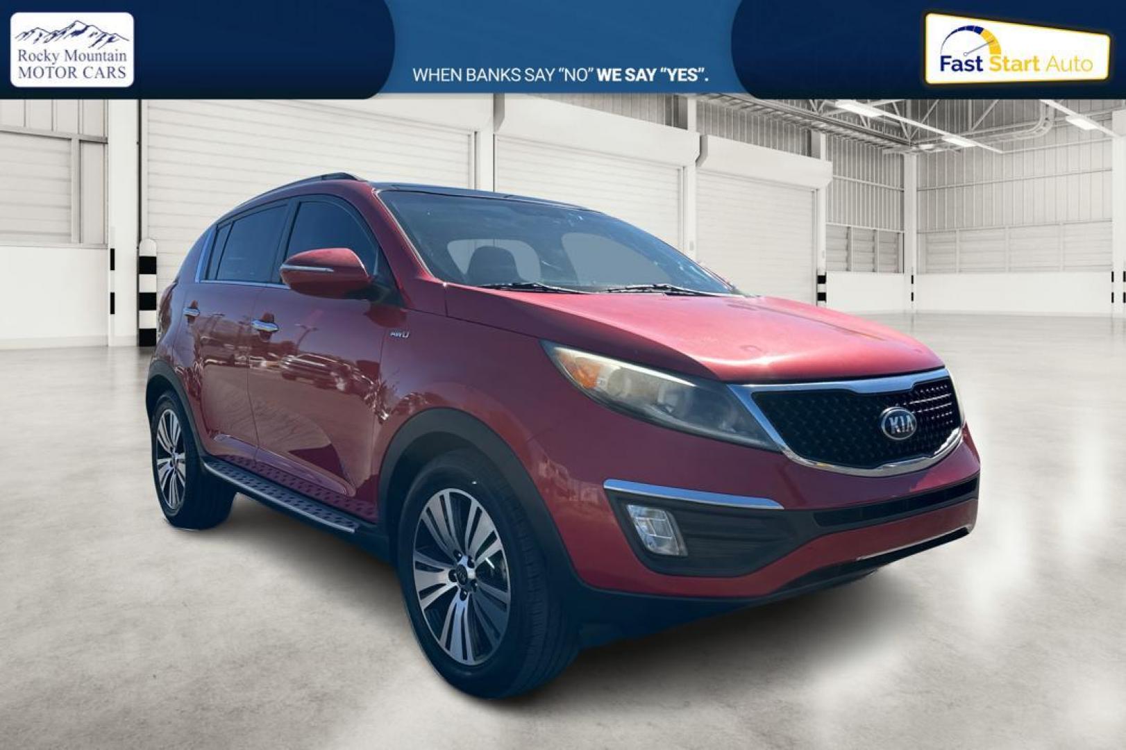 2014 Red Kia Sportage EX AWD (KNDPCCAC4E7) with an 2.4L V6 DOHC 24V engine, 6-Speed Automatic transmission, located at 7755 State Street, Midvale, UT, 84047, (801) 753-9063, 40.610329, -111.890656 - Photo#0