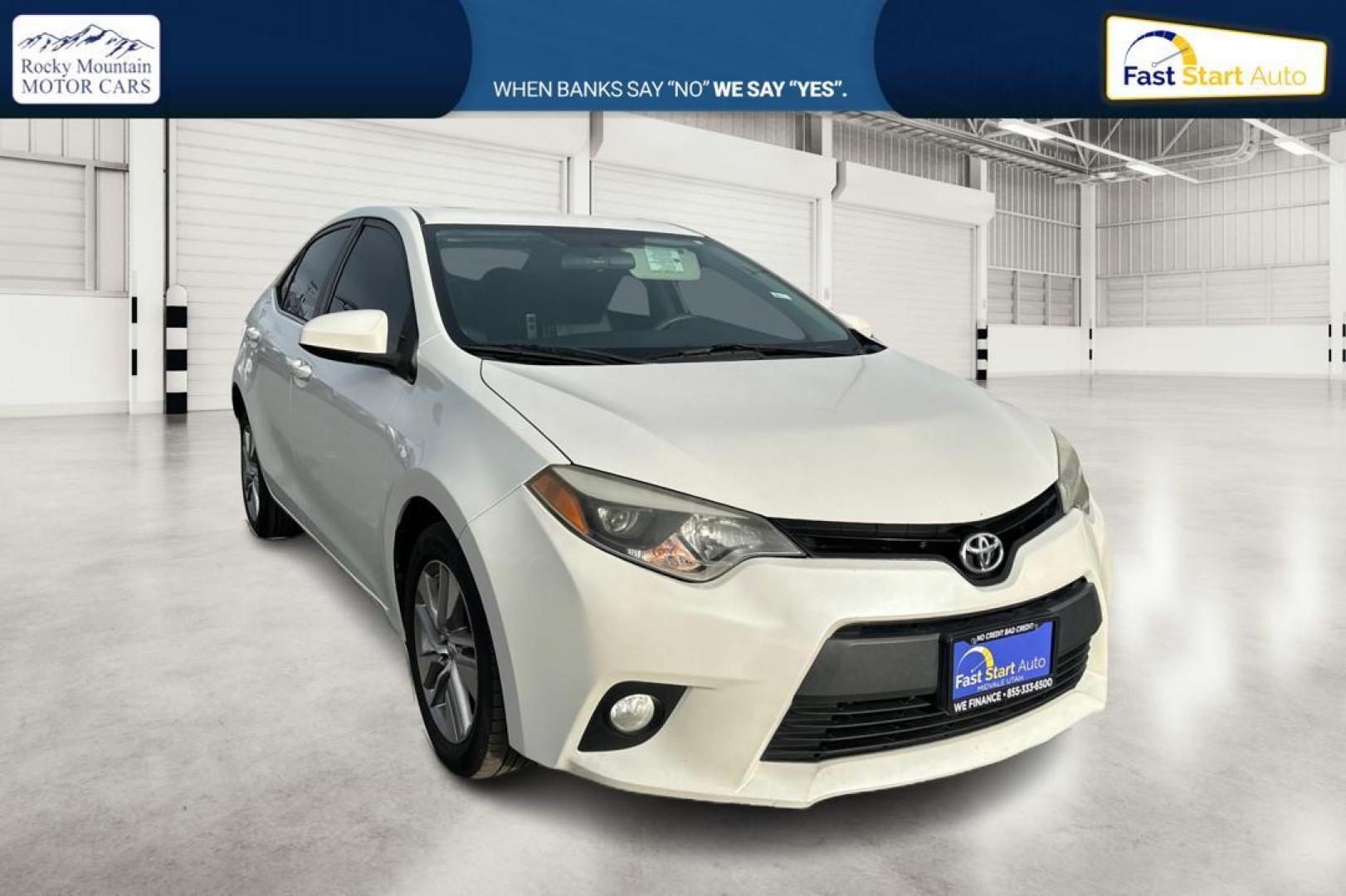 2014 White Toyota Corolla ECO CVT (5YFBPRHE1EP) with an 1.8L L4 DOHC 16V engine, Continuously Variable Transmission transmission, located at 767 S State Road, Pleasant Grove, UT, 84062, (801) 785-1058, 40.354839, -111.736687 - Photo#0
