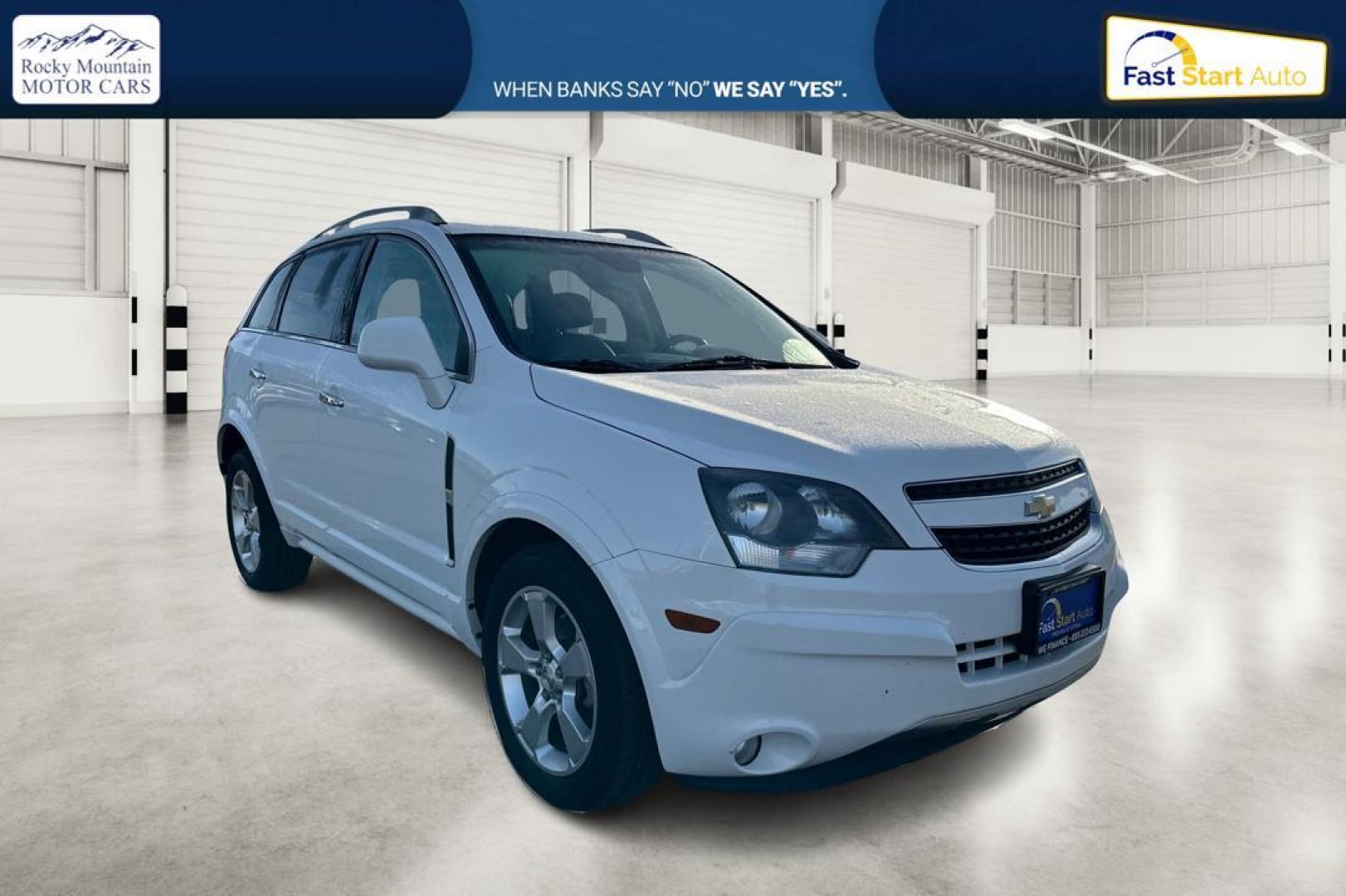 2015 White Chevrolet Captiva Sport LTZ FWD (3GNAL4EK1FS) with an 2.4L L4 DOHC 16V FFV engine, 6-Speed Automatic transmission, located at 7755 State Street, Midvale, UT, 84047, (801) 753-9063, 40.610329, -111.890656 - Photo#0