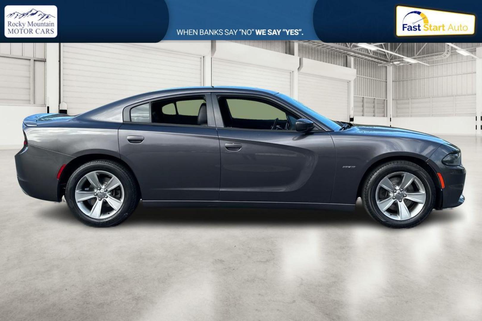 2015 Gray Dodge Charger R/T (2C3CDXCT0FH) with an 5.7L V8 OHV 16V engine, 8-Speed Automatic transmission, located at 7755 State Street, Midvale, UT, 84047, (801) 753-9063, 40.610329, -111.890656 - Photo#2