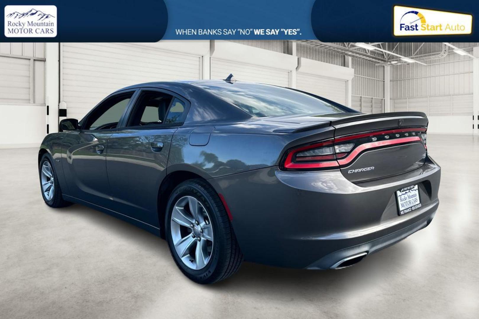 2015 Gray Dodge Charger R/T (2C3CDXCT0FH) with an 5.7L V8 OHV 16V engine, 8-Speed Automatic transmission, located at 7755 State Street, Midvale, UT, 84047, (801) 753-9063, 40.610329, -111.890656 - Photo#5