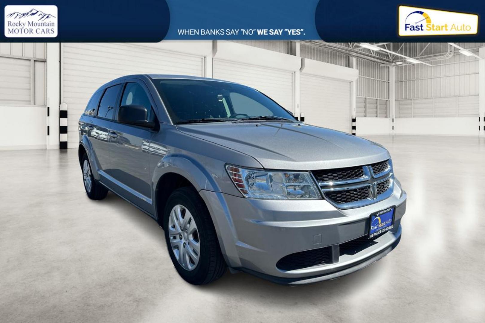 2015 Silver Dodge Journey SE (3C4PDCAB4FT) with an 2.4L L4 DOHC 16V engine, 4-Speed Automatic transmission, located at 7755 State Street, Midvale, UT, 84047, (801) 753-9063, 40.610329, -111.890656 - Photo#0