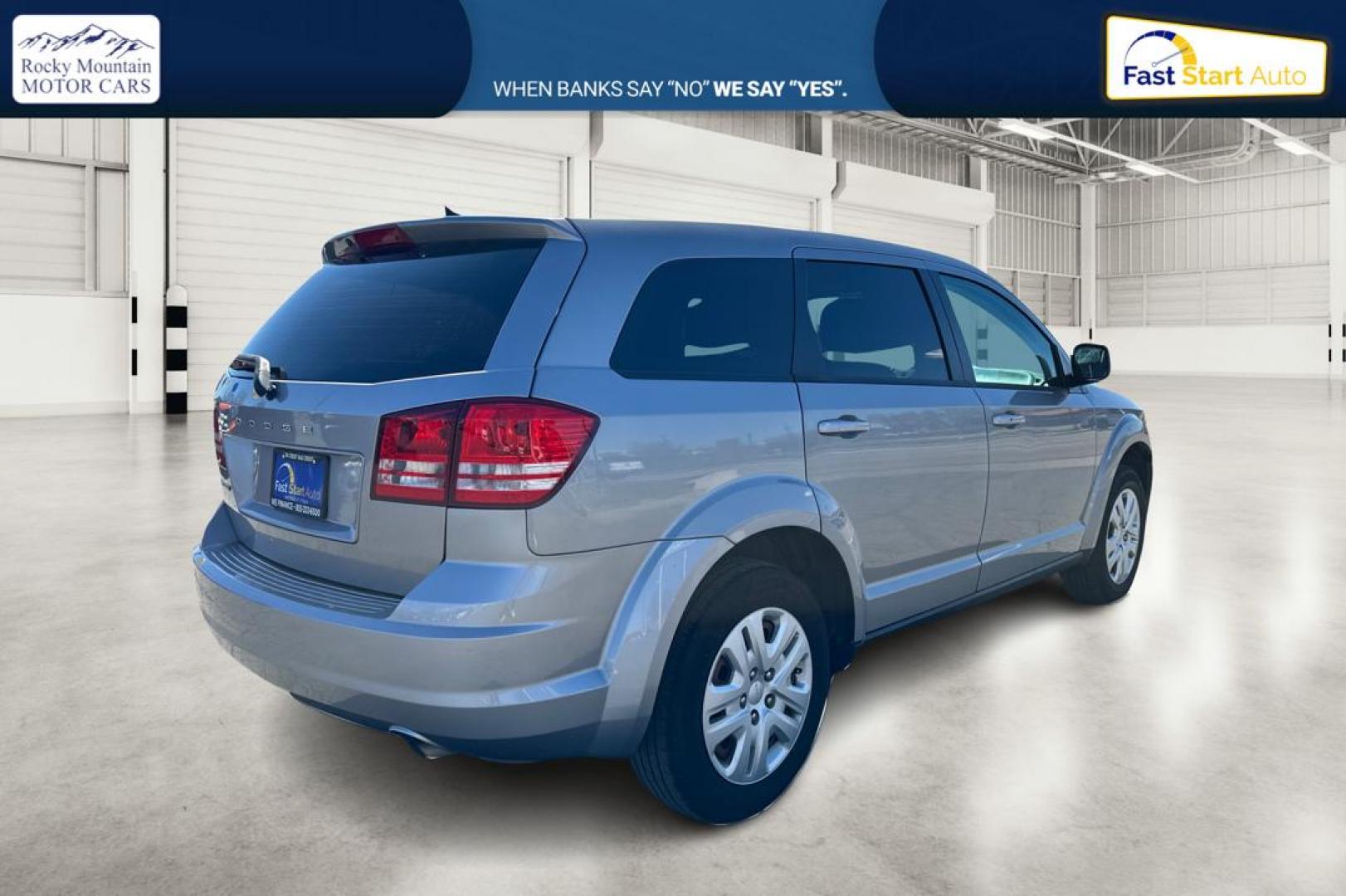 2015 Silver Dodge Journey SE (3C4PDCAB4FT) with an 2.4L L4 DOHC 16V engine, 4-Speed Automatic transmission, located at 7755 State Street, Midvale, UT, 84047, (801) 753-9063, 40.610329, -111.890656 - Photo#2