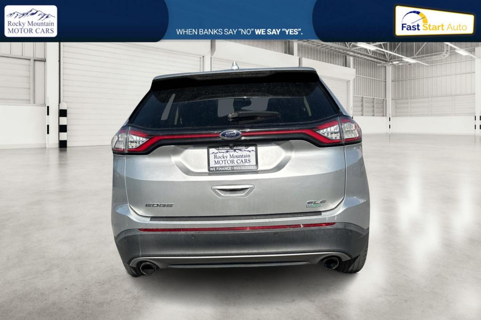2015 Silver Ford Edge SEL FWD (2FMTK3J96FB) with an 2.0L L4 DOHC 16V engine, 6-Speed Automatic transmission, located at 767 S State Road, Pleasant Grove, UT, 84062, (801) 785-1058, 40.354839, -111.736687 - Photo#4