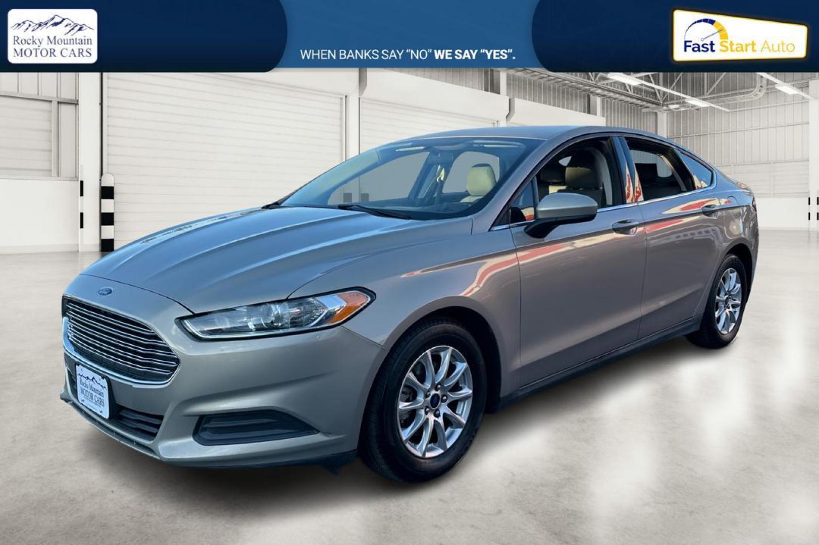2015 Gray Ford Fusion S (3FA6P0G77FR) with an 2.5L L4 DOHC 16V engine, Auto, 6-Spd w/SelShft transmission, located at 7755 State Street, Midvale, UT, 84047, (801) 753-9063, 40.610329, -111.890656 - Photo#8