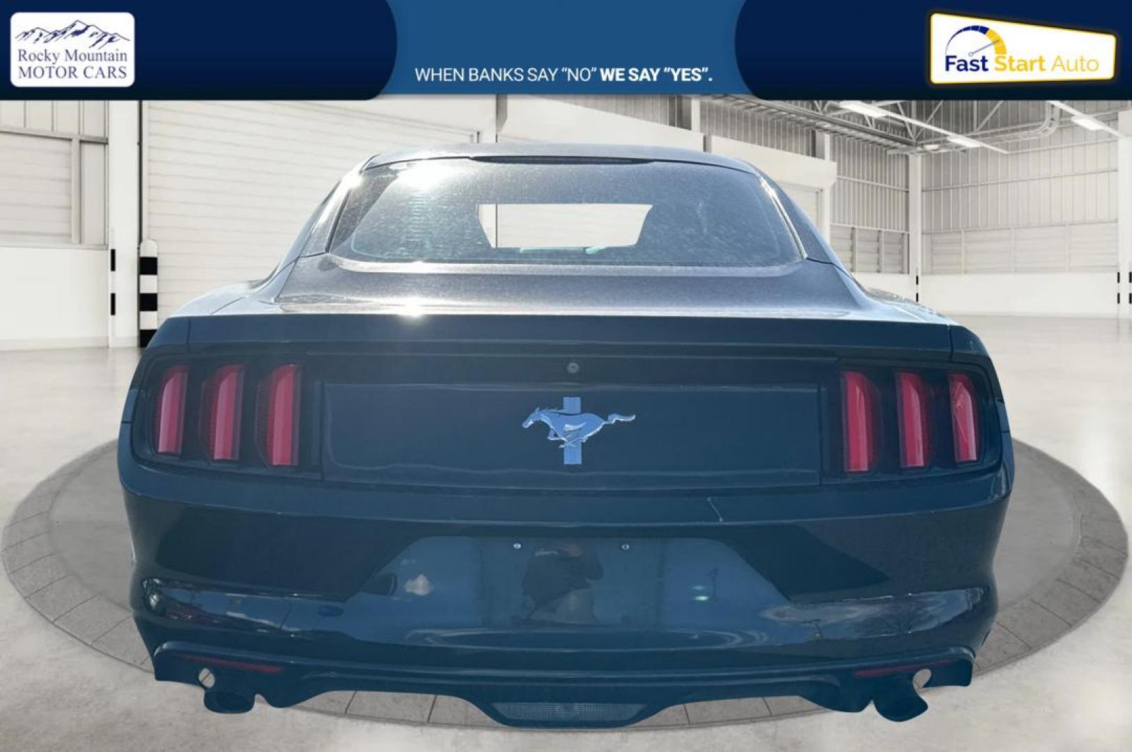 2015 Black Ford Mustang V6 Coupe (1FA6P8AM7F5) with an 3.7L V6 DOHC 24V engine, Auto, 6-Spd SelectShift transmission, located at 767 S State Road, Pleasant Grove, UT, 84062, (801) 785-1058, 40.354839, -111.736687 - Photo#3
