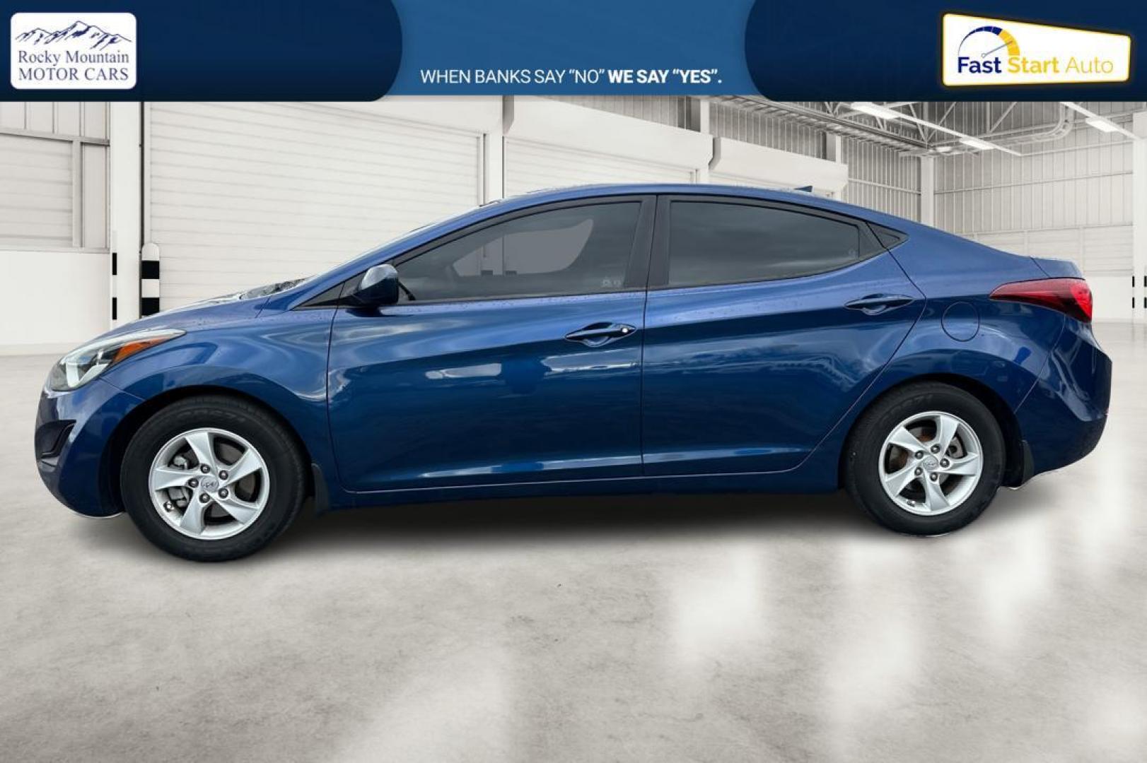 2015 Blue Hyundai Elantra Limited (5NPDH4AE3FH) with an 1.8L L4 DOHC 16V engine, 6-Speed Automatic transmission, located at 344 S Washington Blvd, Ogden, UT, 84404, (801) 399-1799, 41.255482, -111.970848 - Photo#6