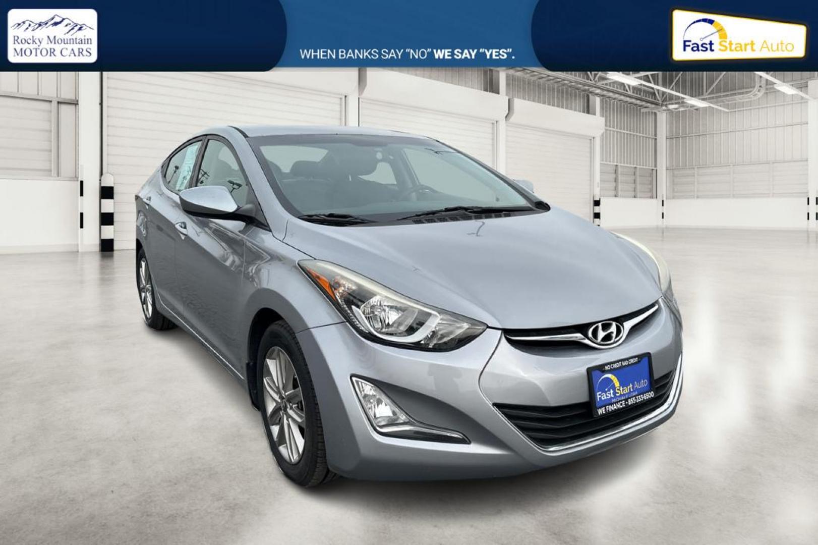 2015 Silver Hyundai Elantra Limited (5NPDH4AE9FH) with an 1.8L L4 DOHC 16V engine, 6-Speed Automatic transmission, located at 7755 State Street, Midvale, UT, 84047, (801) 753-9063, 40.610329, -111.890656 - Photo#0
