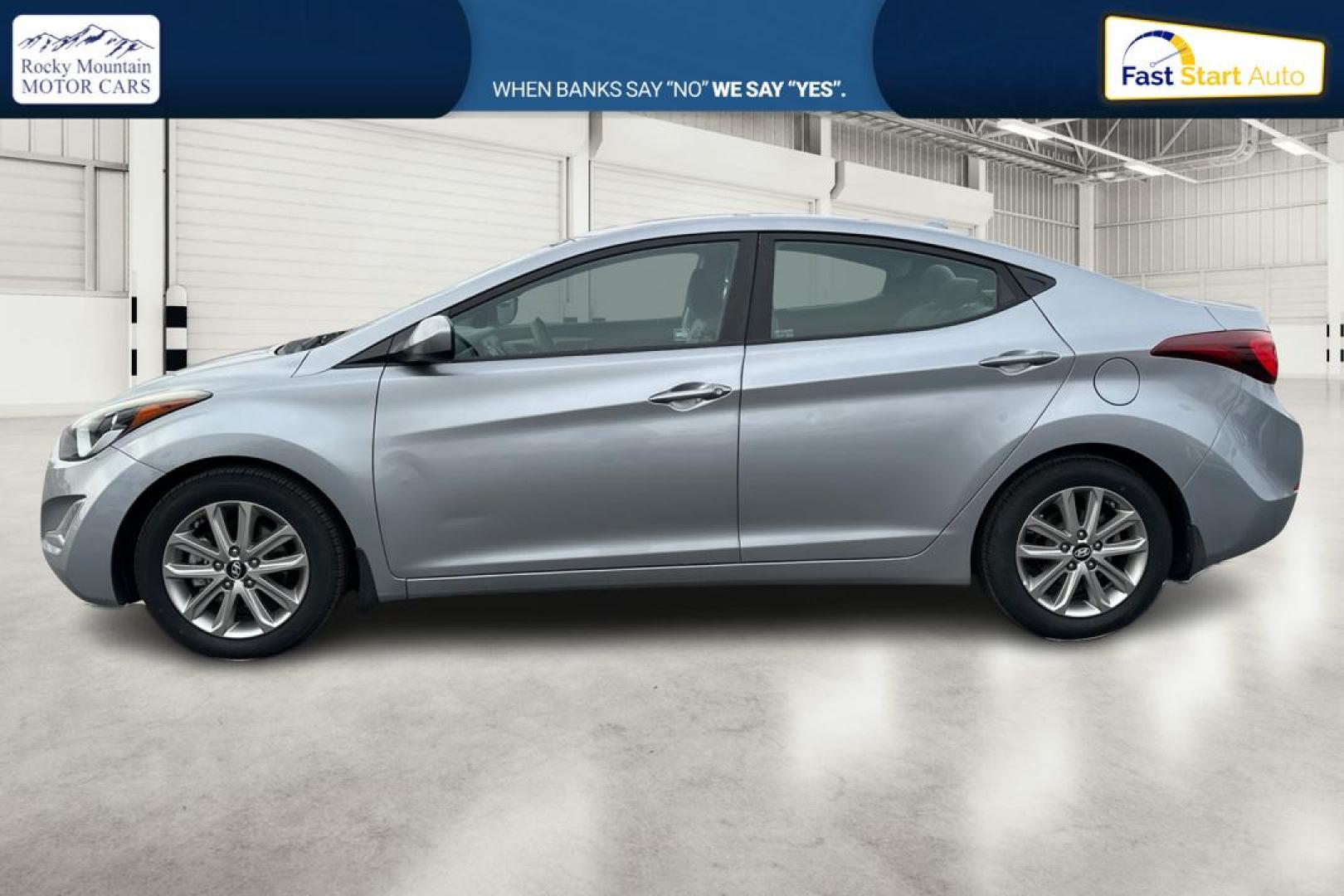 2015 Silver Hyundai Elantra Limited (5NPDH4AE9FH) with an 1.8L L4 DOHC 16V engine, 6-Speed Automatic transmission, located at 7755 State Street, Midvale, UT, 84047, (801) 753-9063, 40.610329, -111.890656 - Photo#6
